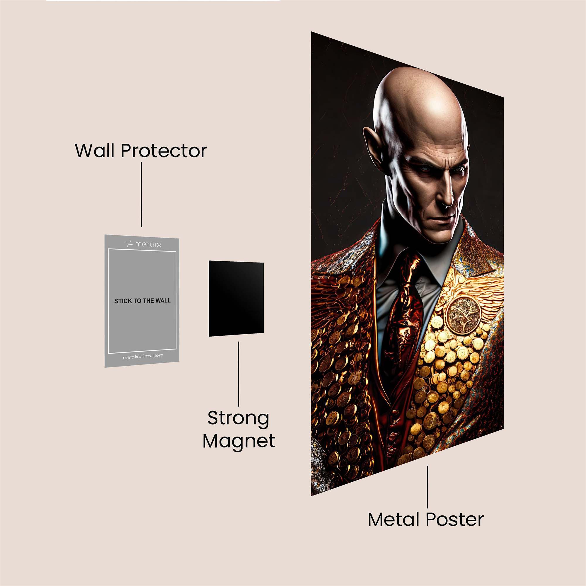 Rich Elegance Safe Wall Magnetic / M