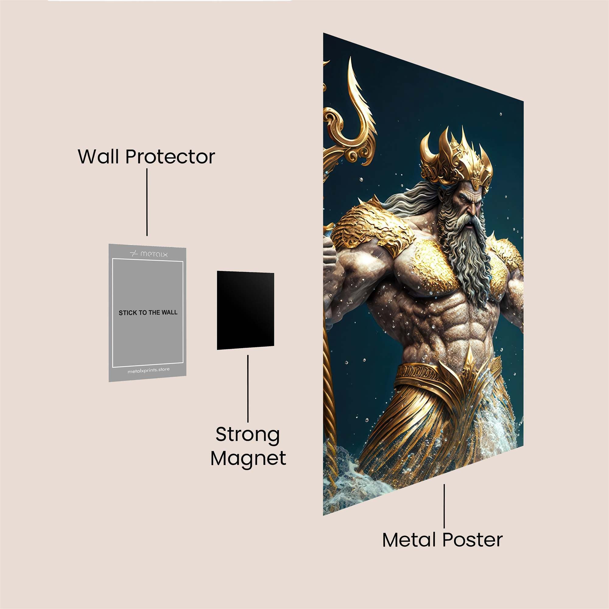 Poseidon Majestic Safe Wall Magnetic / M