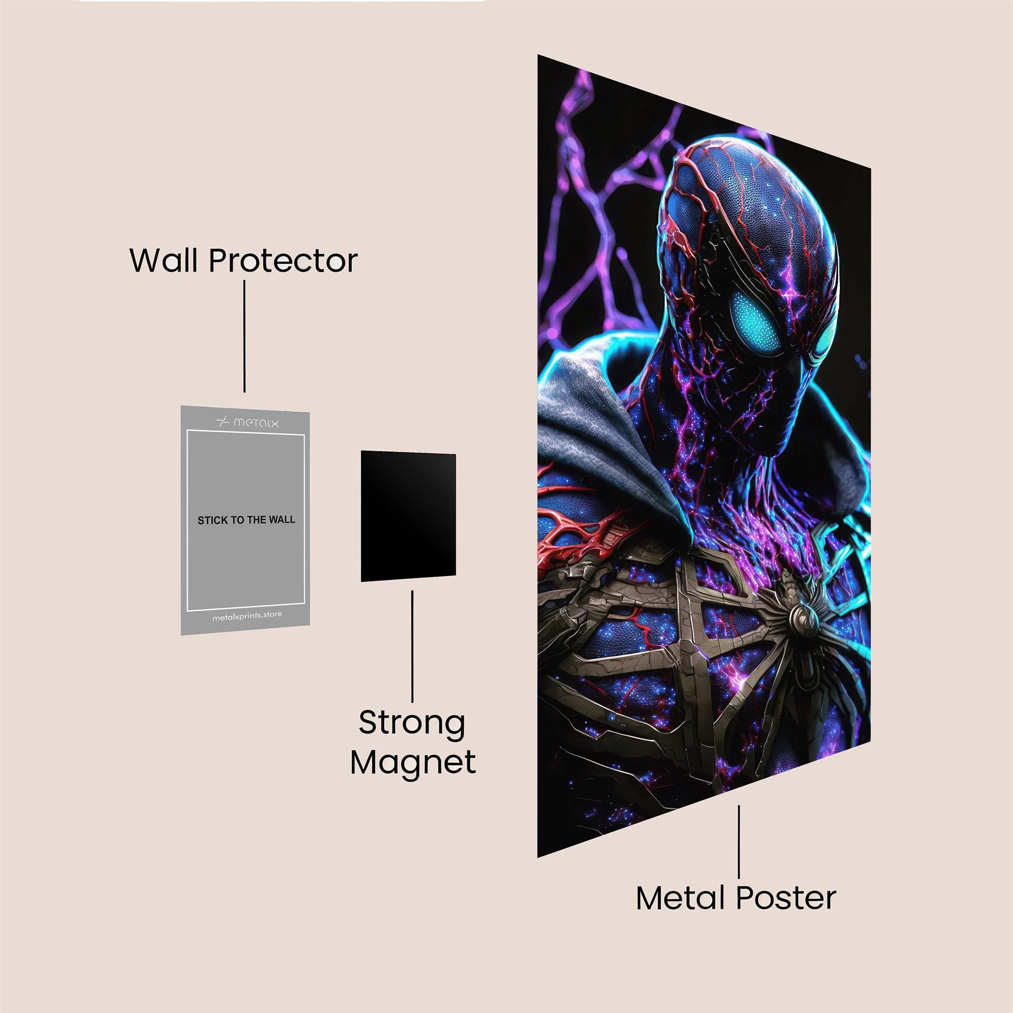 Spider Cosmic Safe Wall Magnetic / M