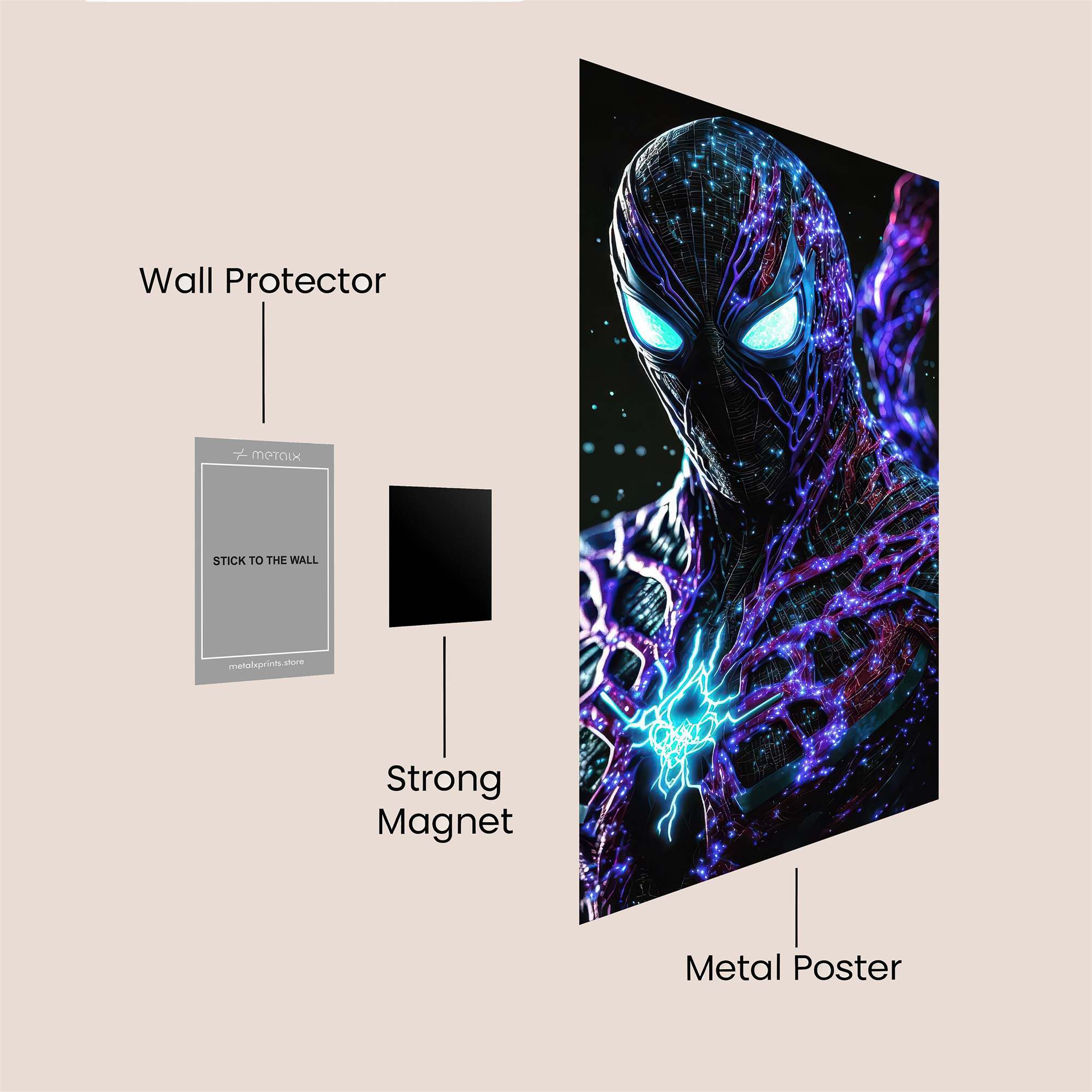 Spider Cosmic Safe Wall Magnetic / M