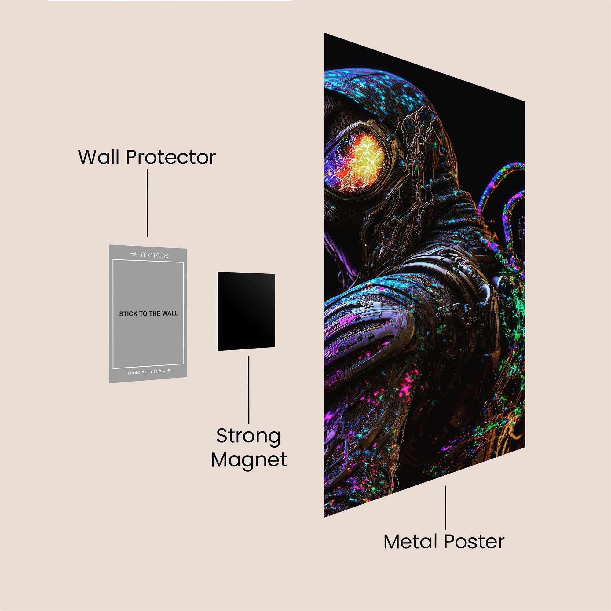 Spider Cosmic Safe Wall Magnetic / M