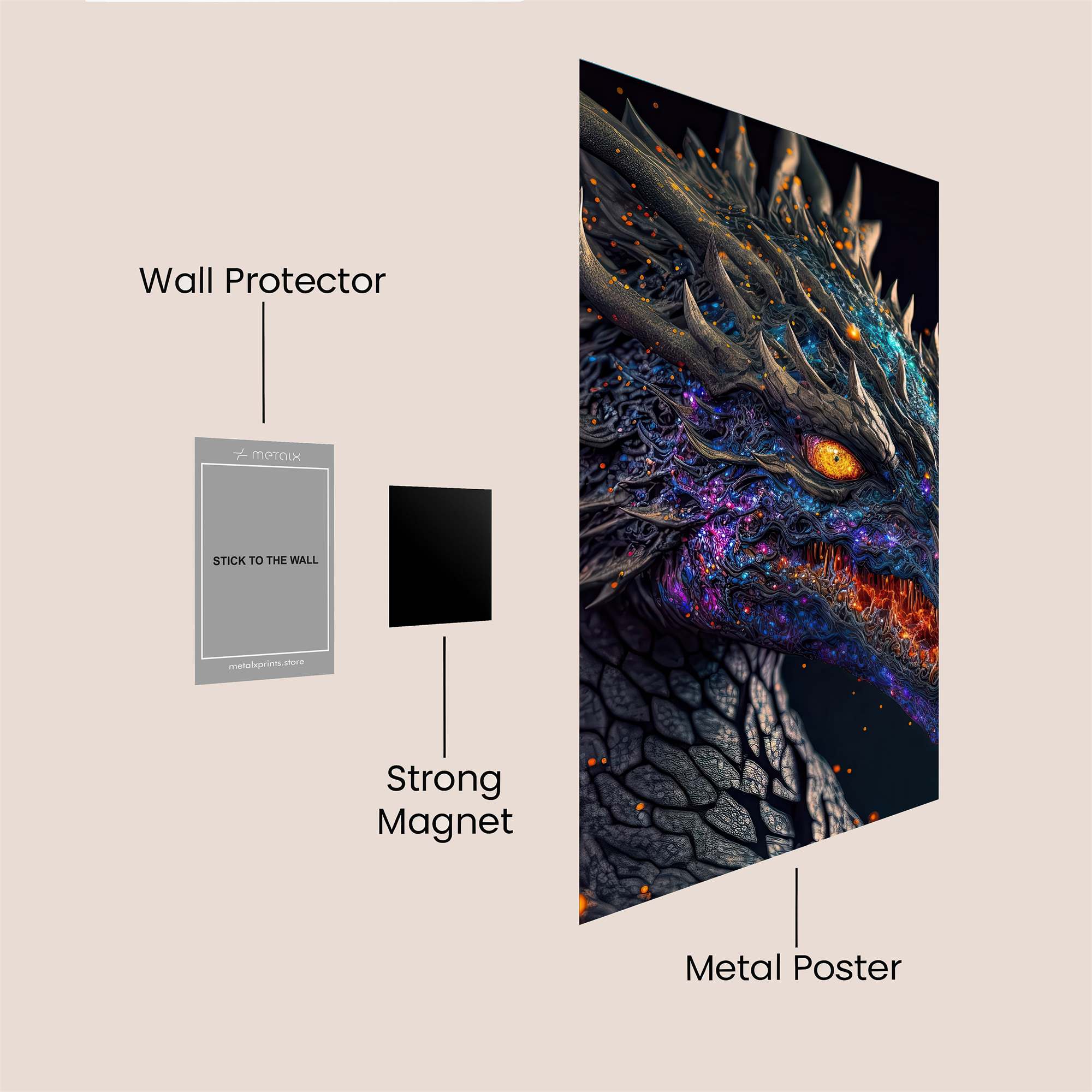 Dragon Majesty Safe Wall Magnetic / M