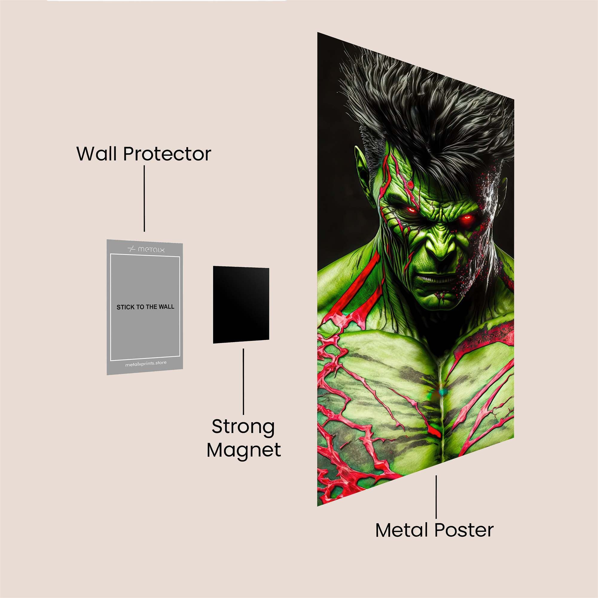 Hulk Ferocity Safe Wall Magnetic / M
