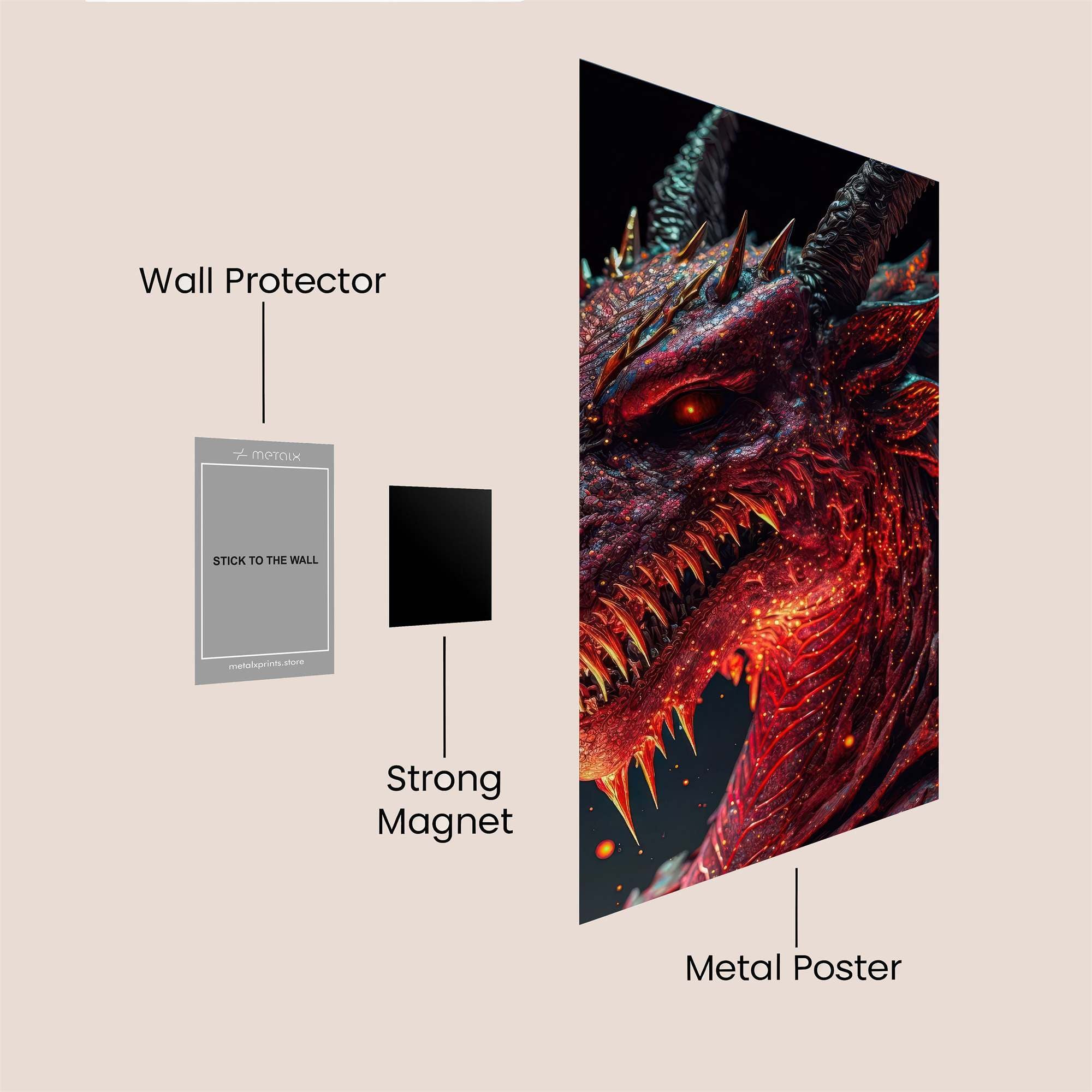 Dragon Fury Safe Wall Magnetic / M