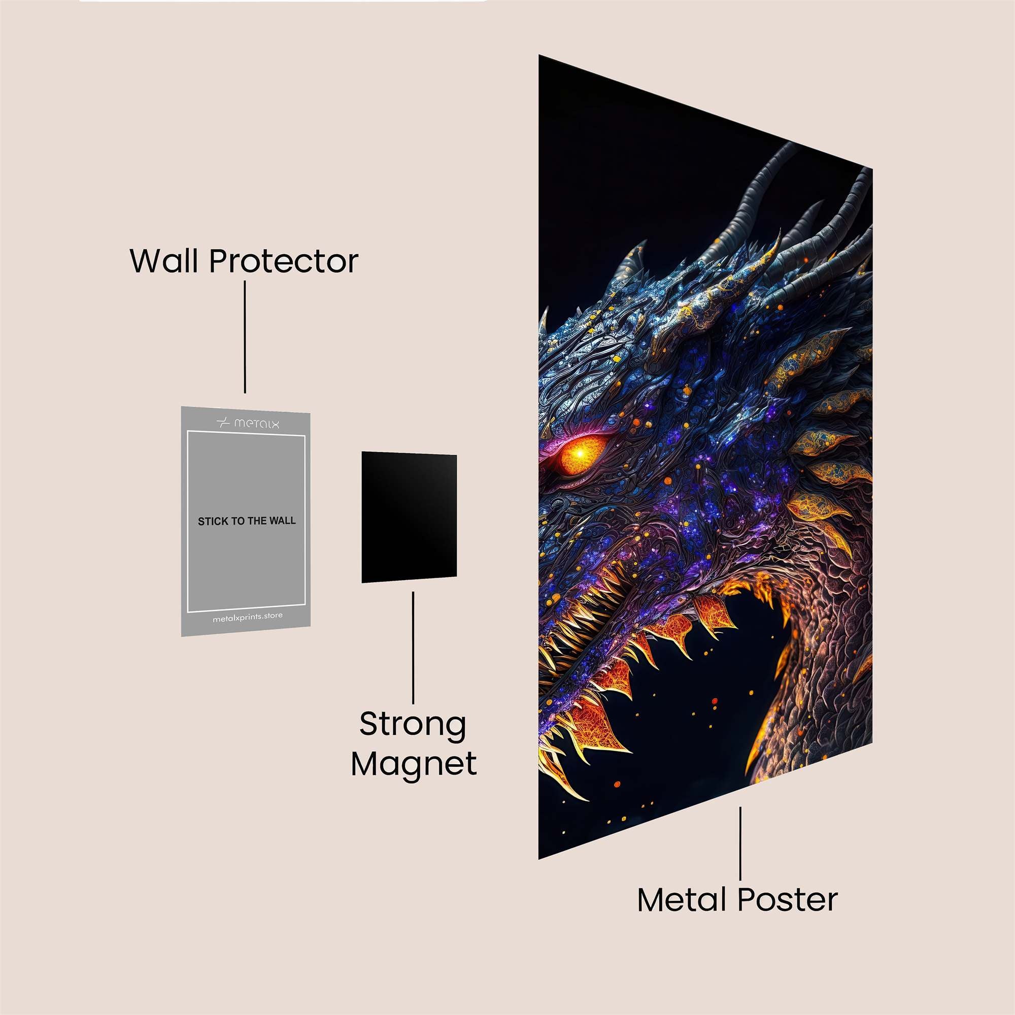Dragon Menace Safe Wall Magnetic / M