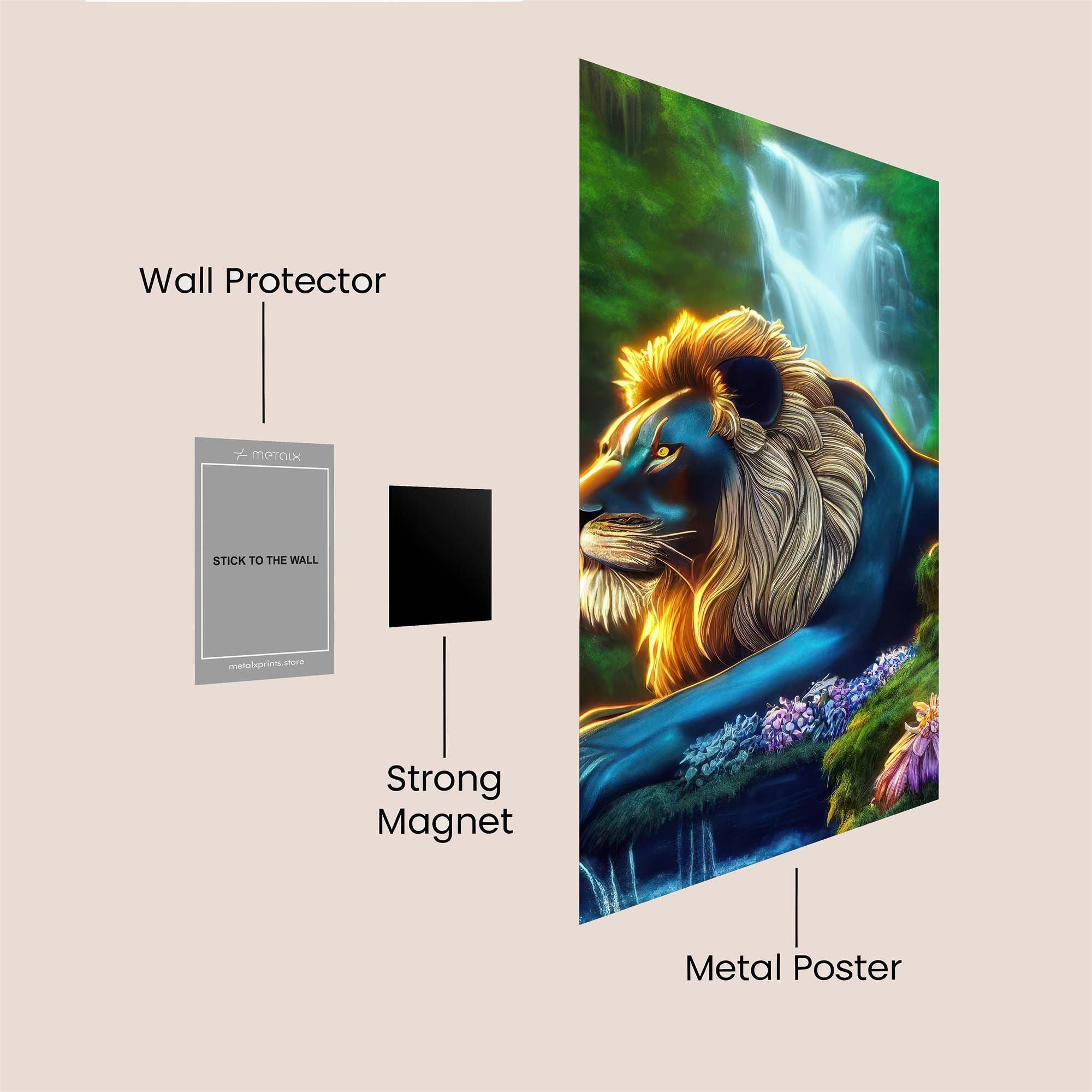 Lion Serenity Safe Wall Magnetic / M