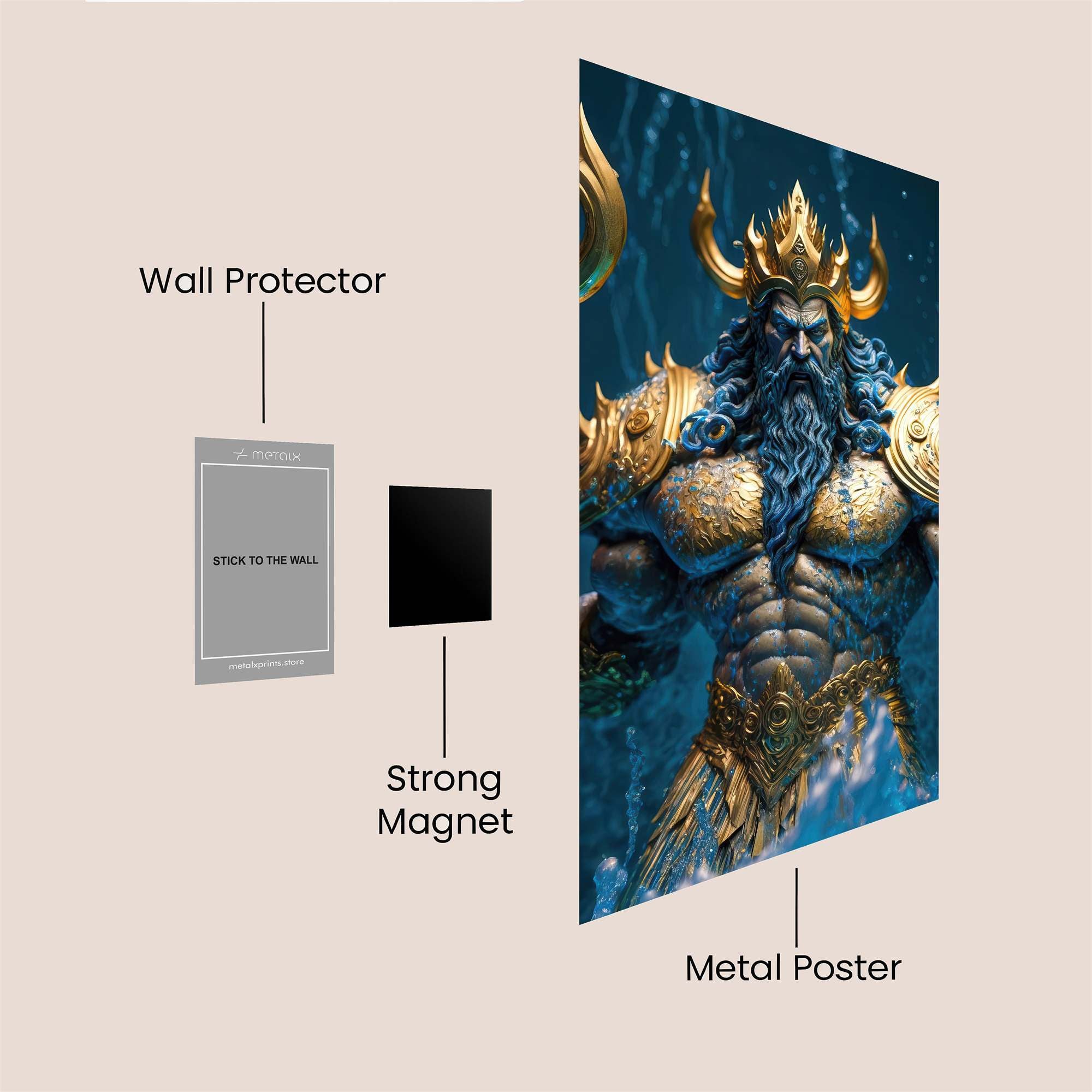 Poseidon Majestic Safe Wall Magnetic / M