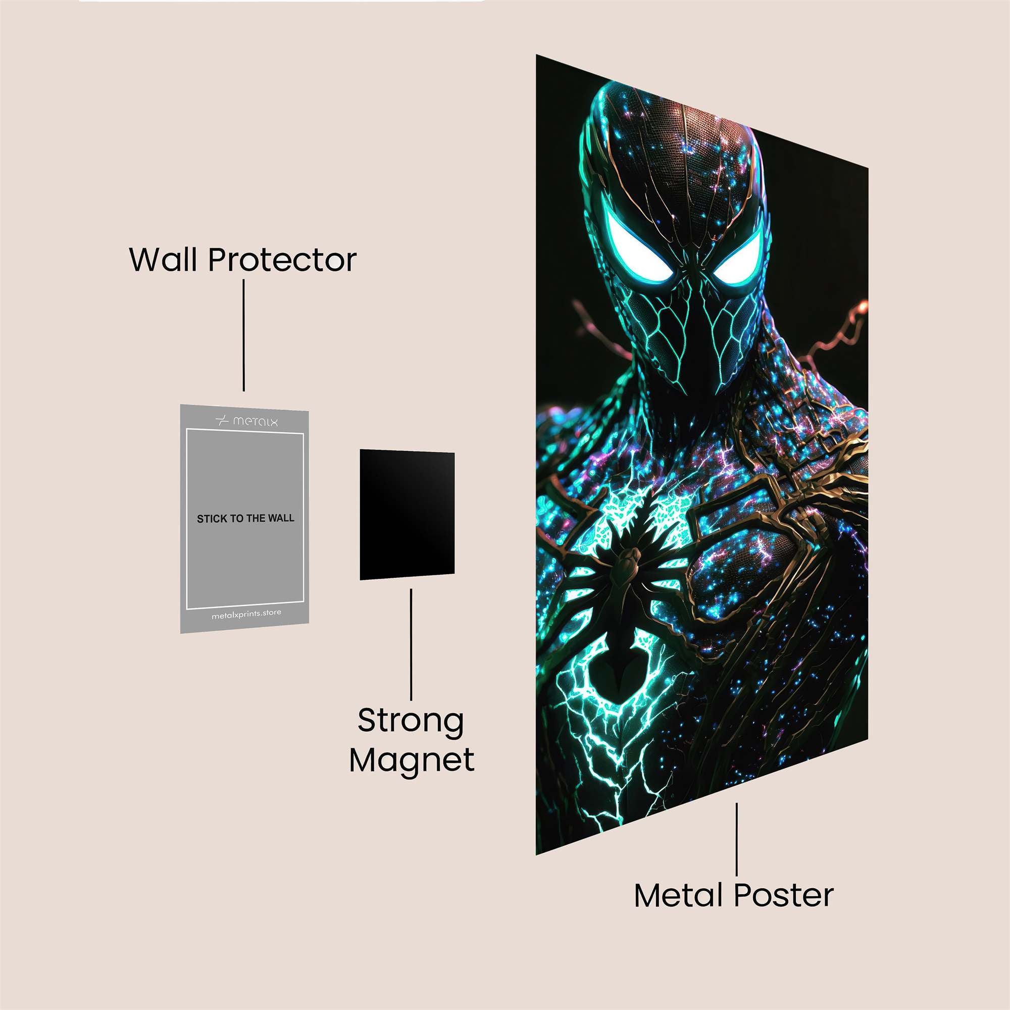 Spider Cosmic Safe Wall Magnetic / M