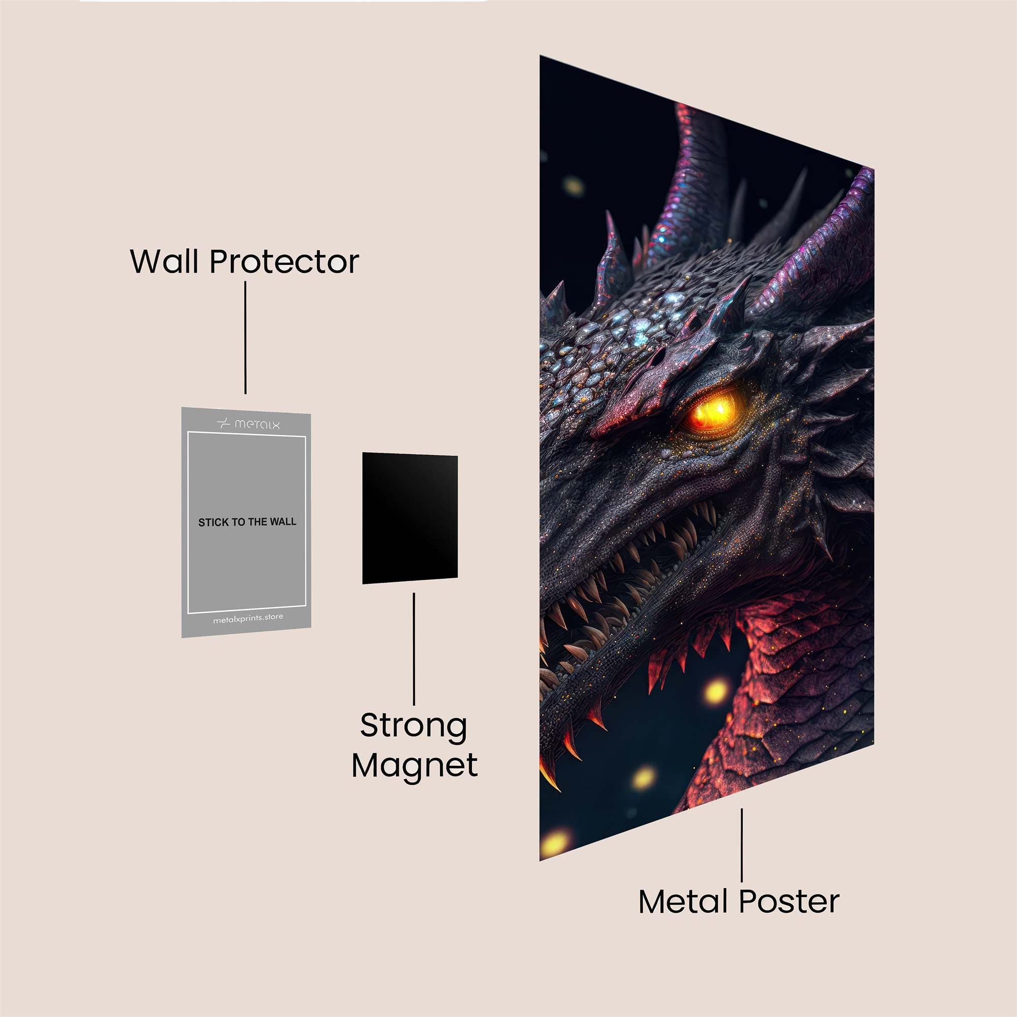 Dragon Menace Safe Wall Magnetic / M