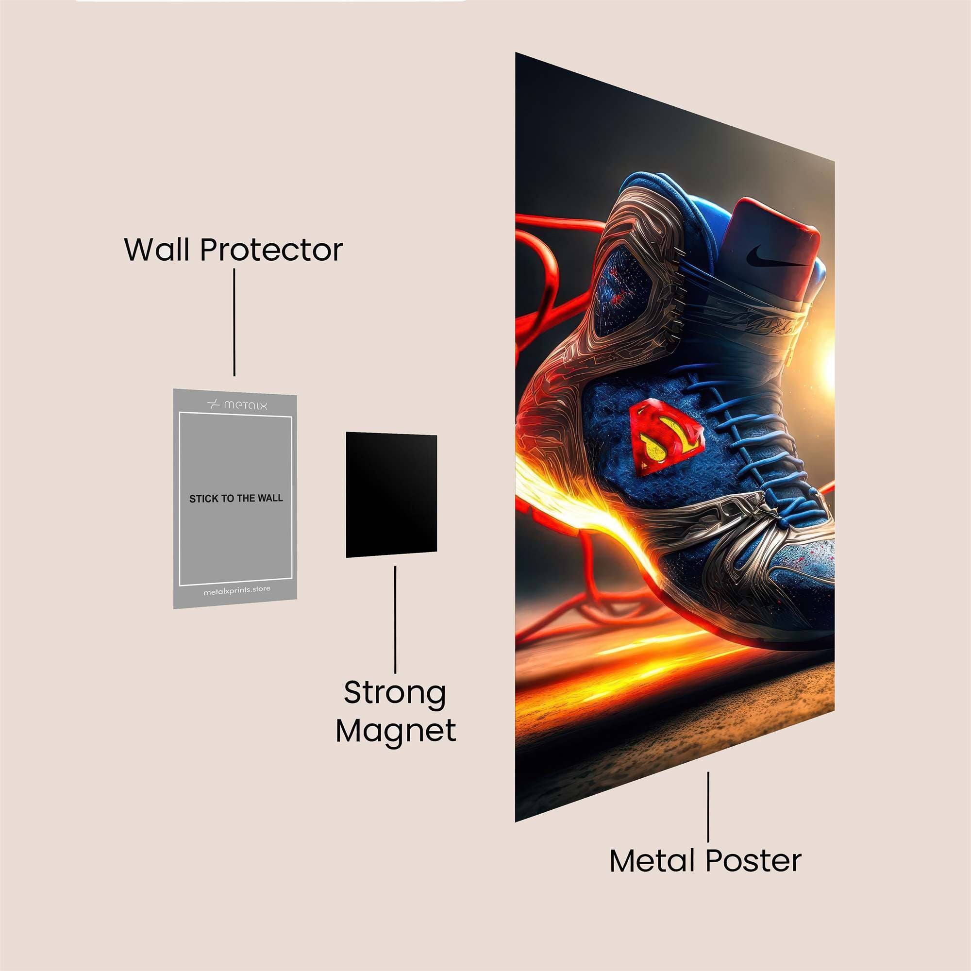 Superhero Glow Safe Wall Magnetic / M