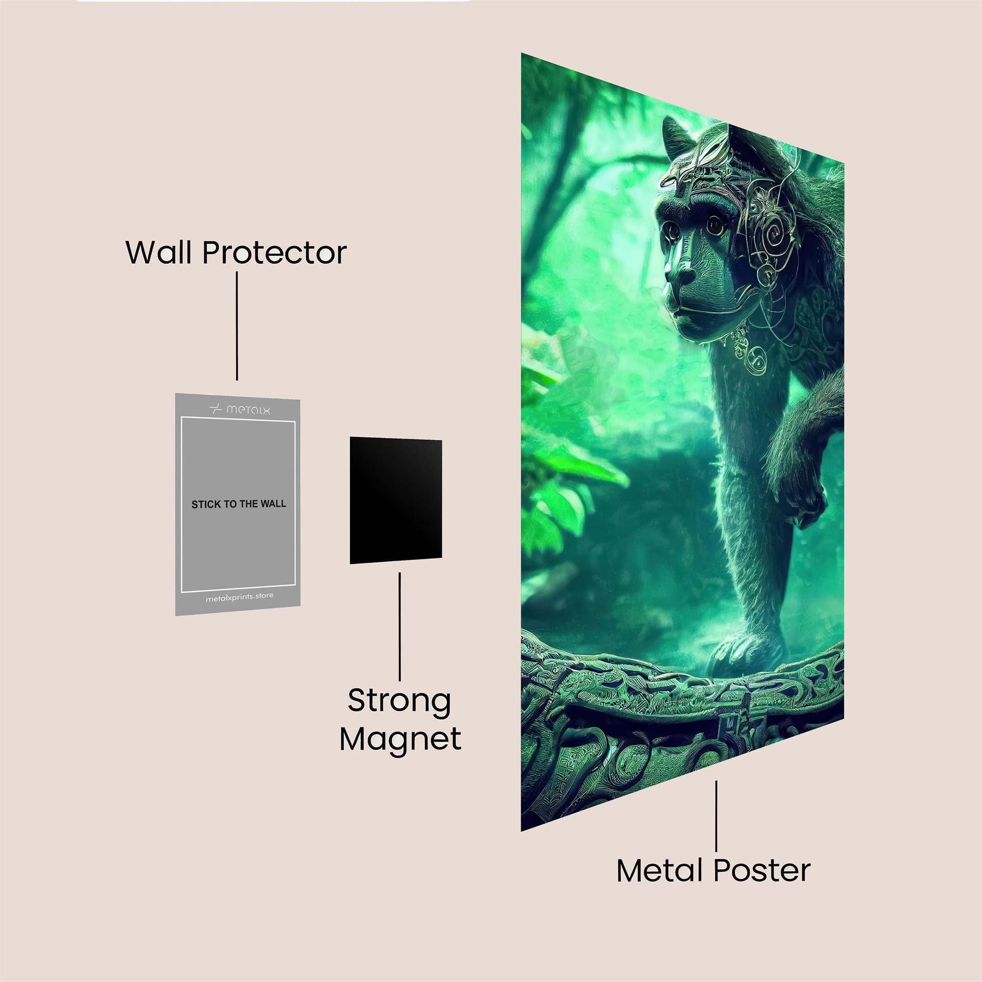Monkey Majestic Safe Wall Magnetic / M