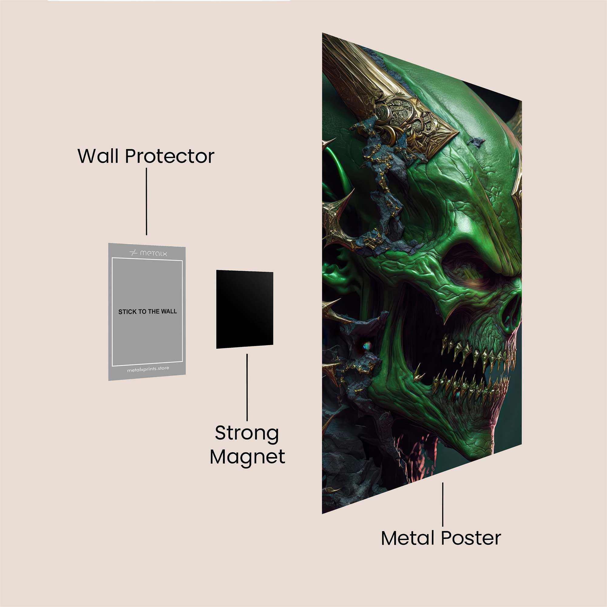 Green Menace Safe Wall Magnetic / M