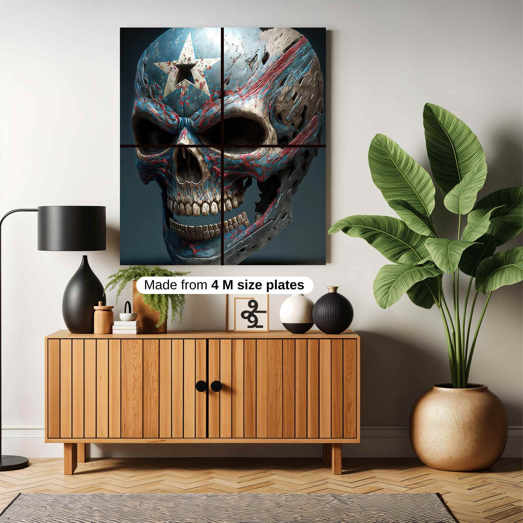 Patriot Skull Safe Wall Magnetic / M