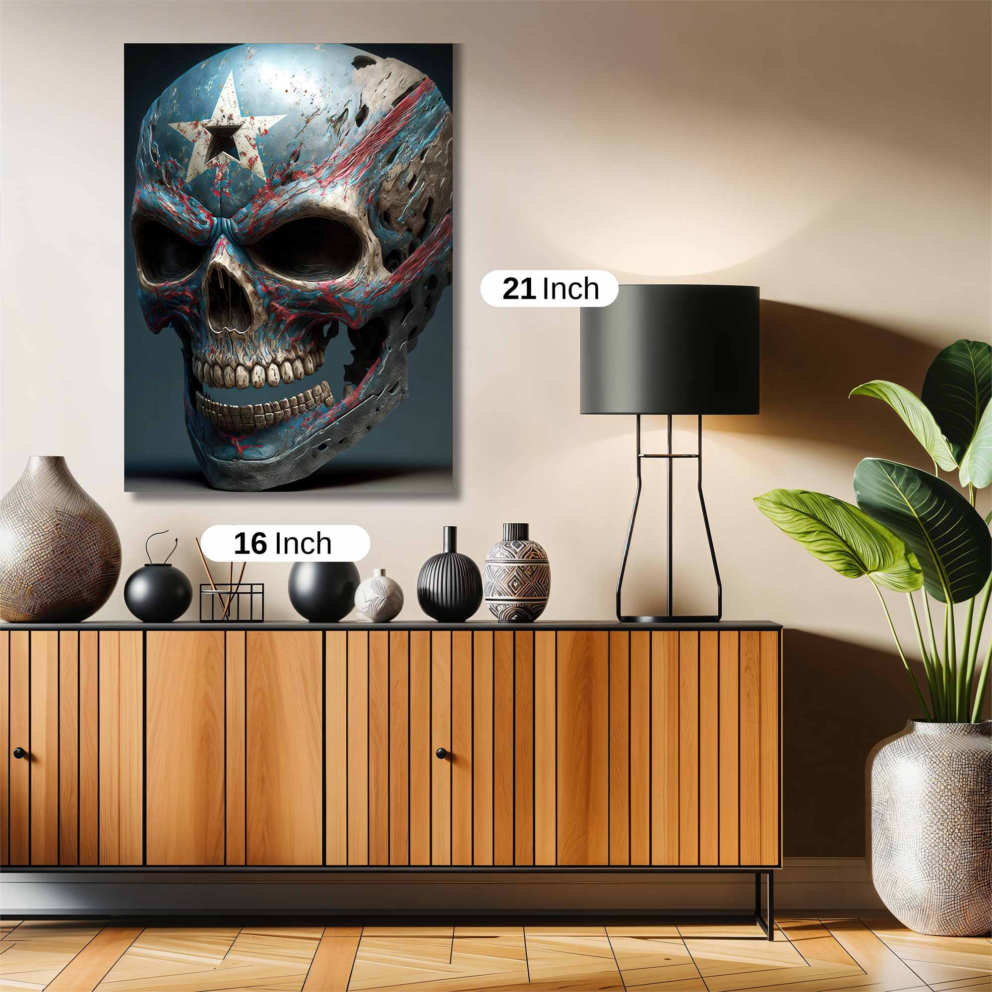 Patriot Skull Safe Wall Magnetic / M
