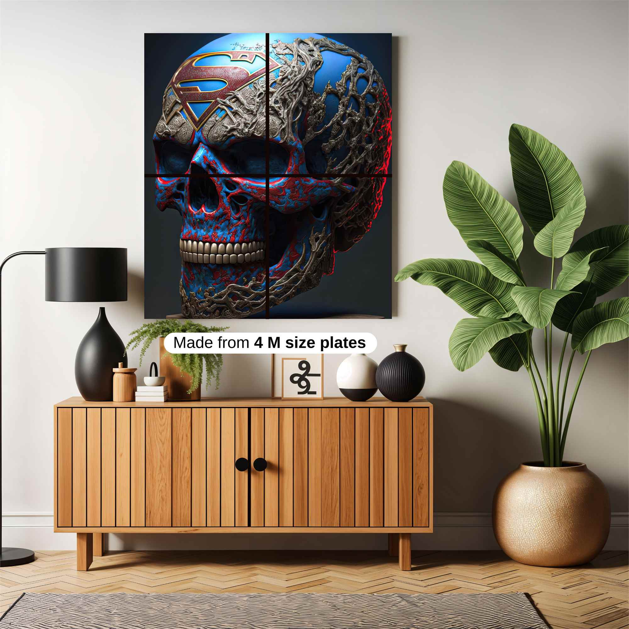 Superman Skull Safe Wall Magnetic / M
