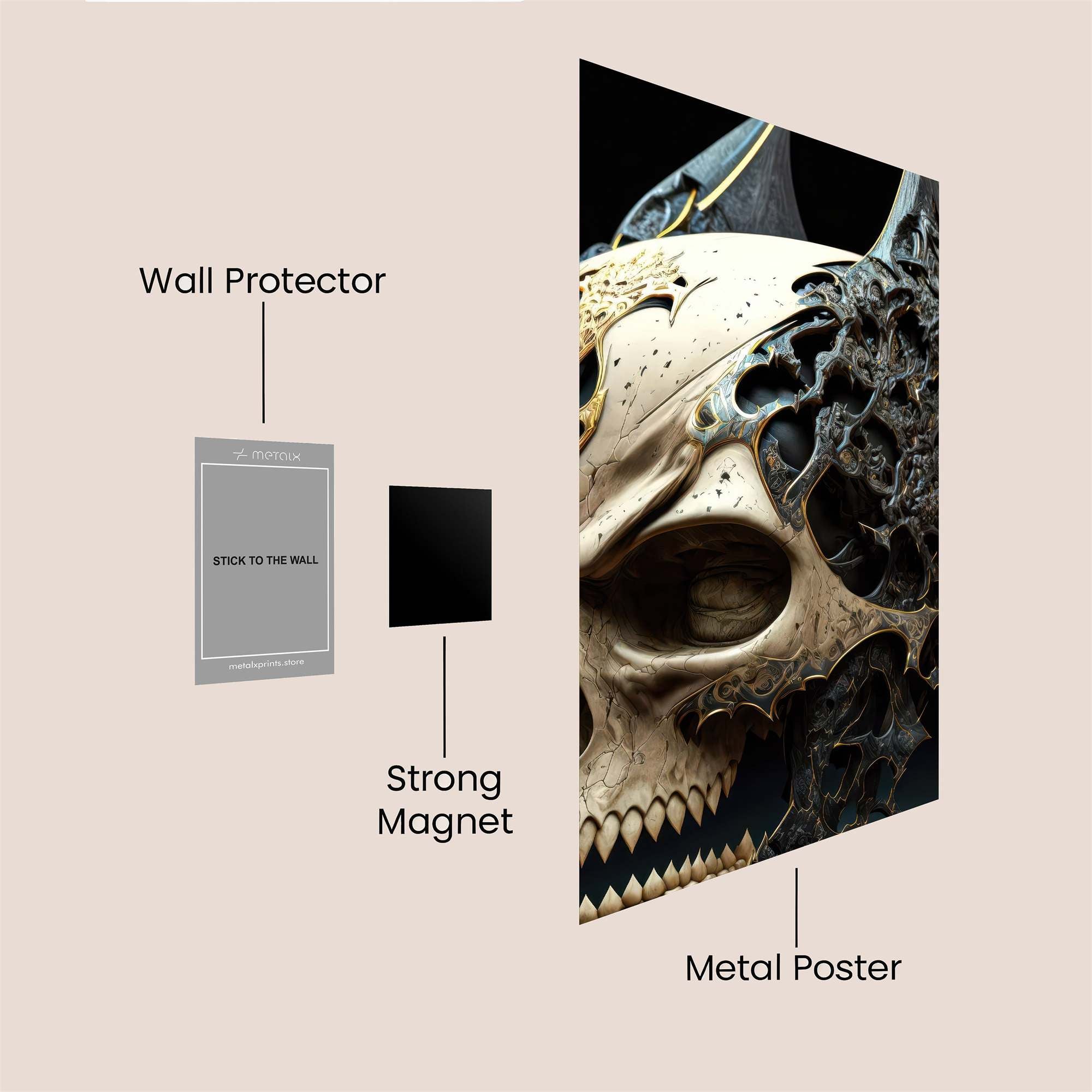 Skull Menace Safe Wall Magnetic / M