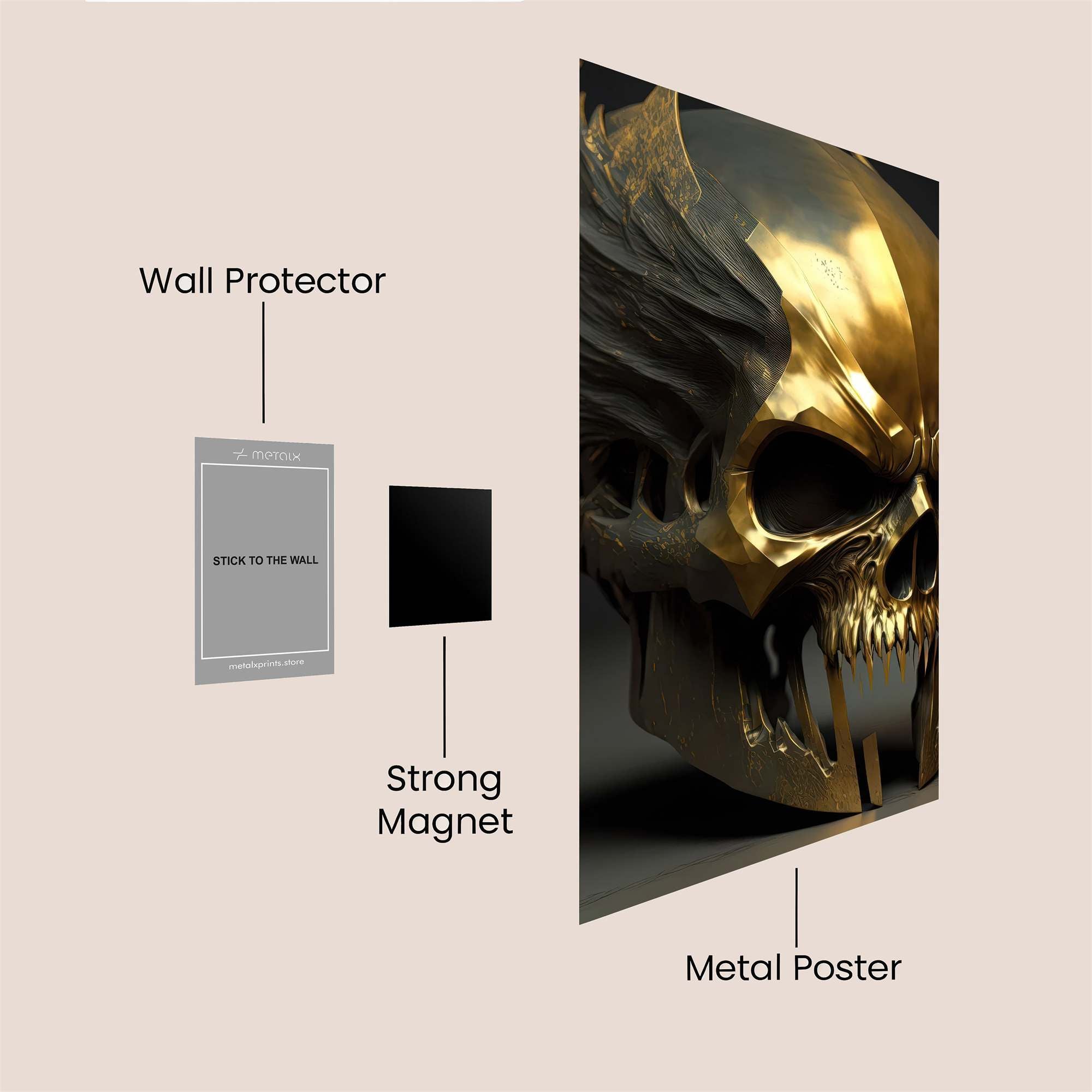 Skull Majesty Safe Wall Magnetic / M