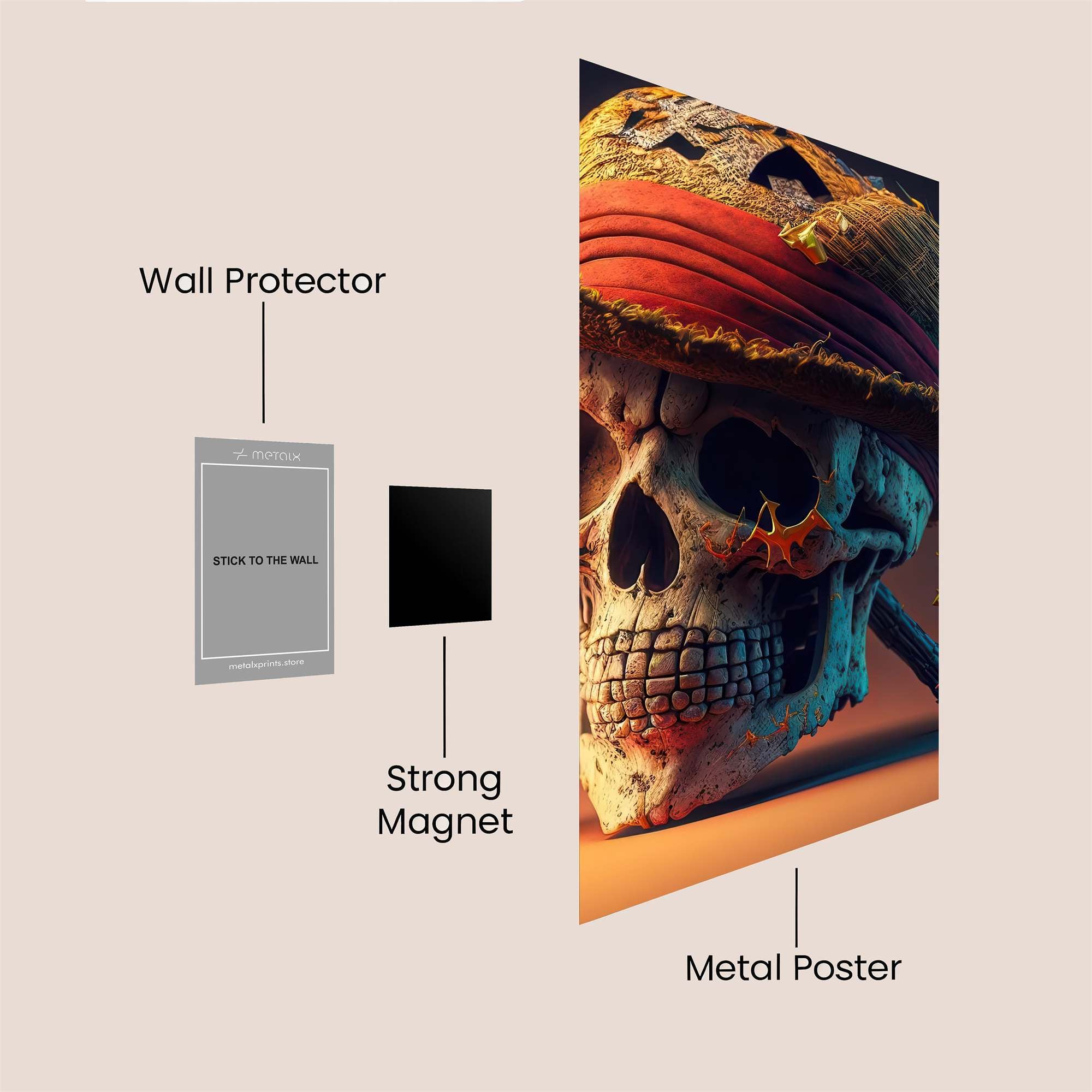 Luffy's Skull Safe Wall Magnetic / M