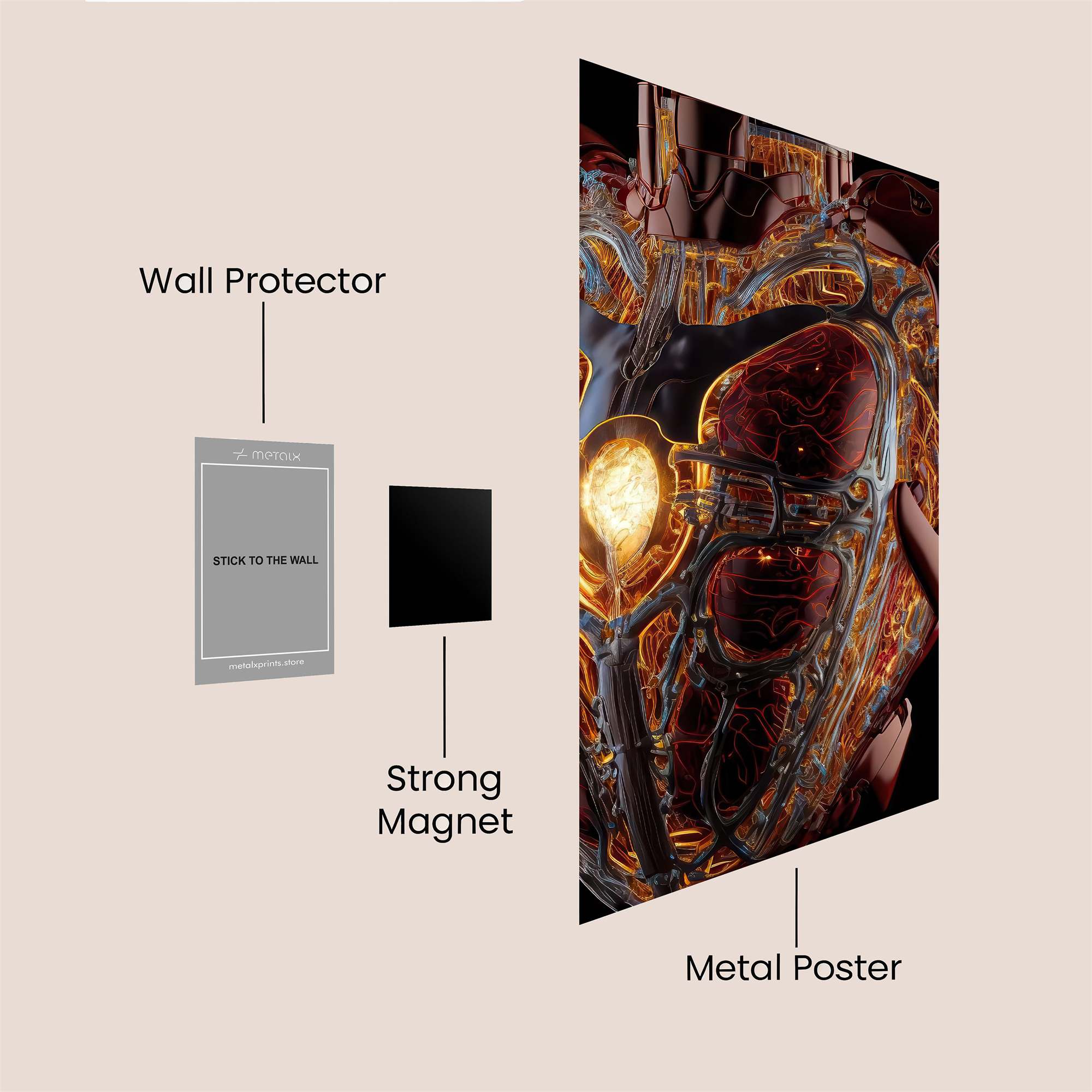 Ironheart Gleam Safe Wall Magnetic / M
