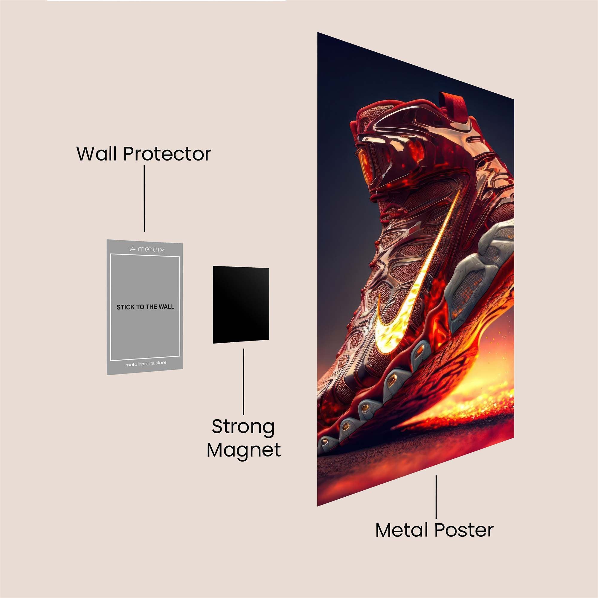 Inferno Blaze Safe Wall Magnetic / M