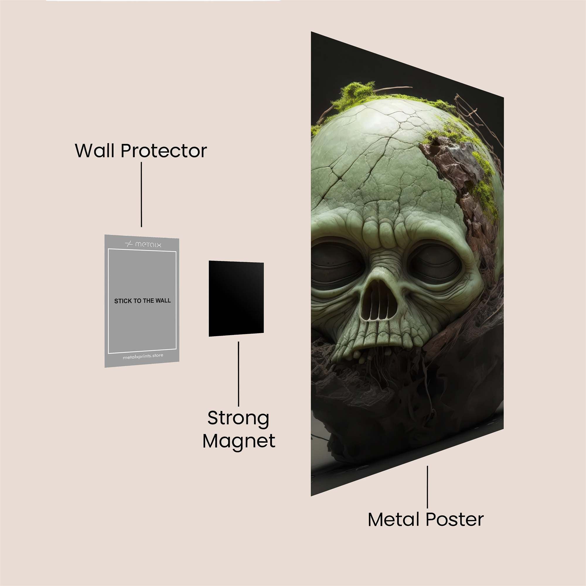 Yoda Decayed Safe Wall Magnetic / M