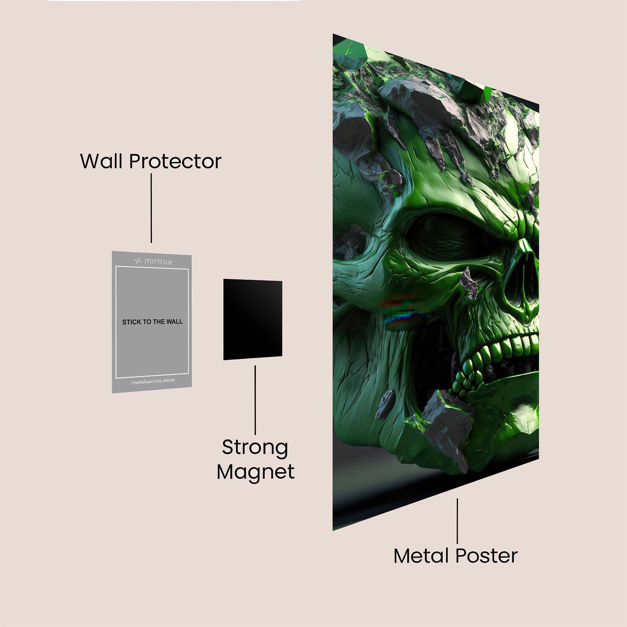 Skull Eruption Safe Wall Magnetic / M