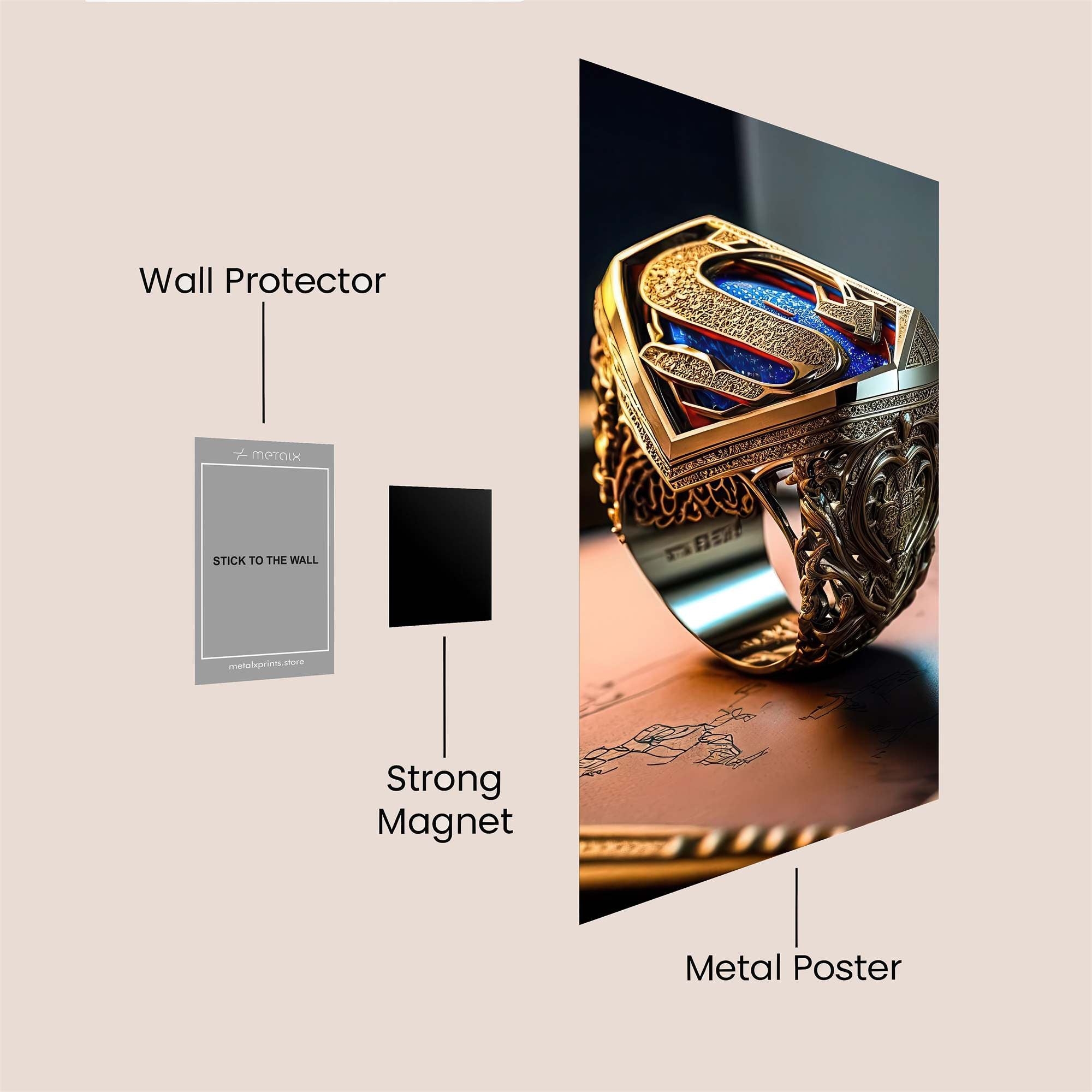 Superman Regal Safe Wall Magnetic / M