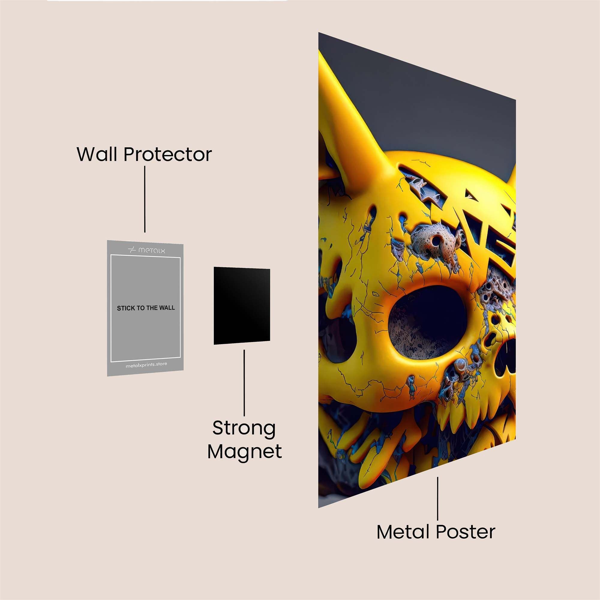 Pikachu Apocalypse Safe Wall Magnetic / M