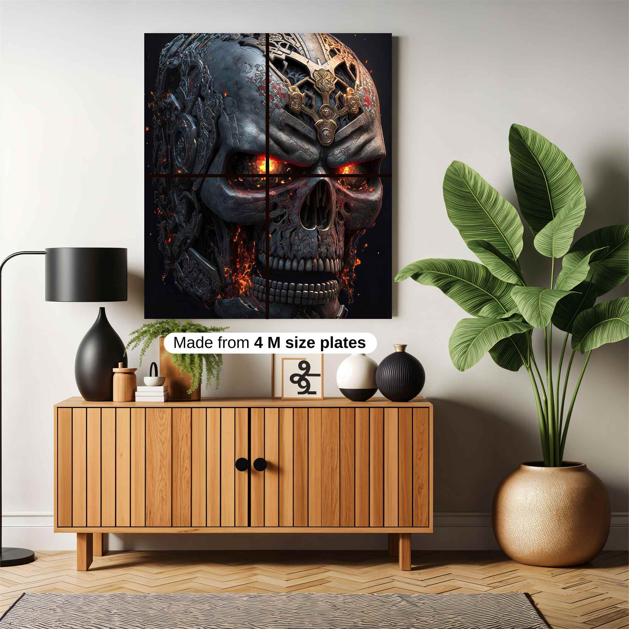 Skull Inferno Safe Wall Magnetic / M