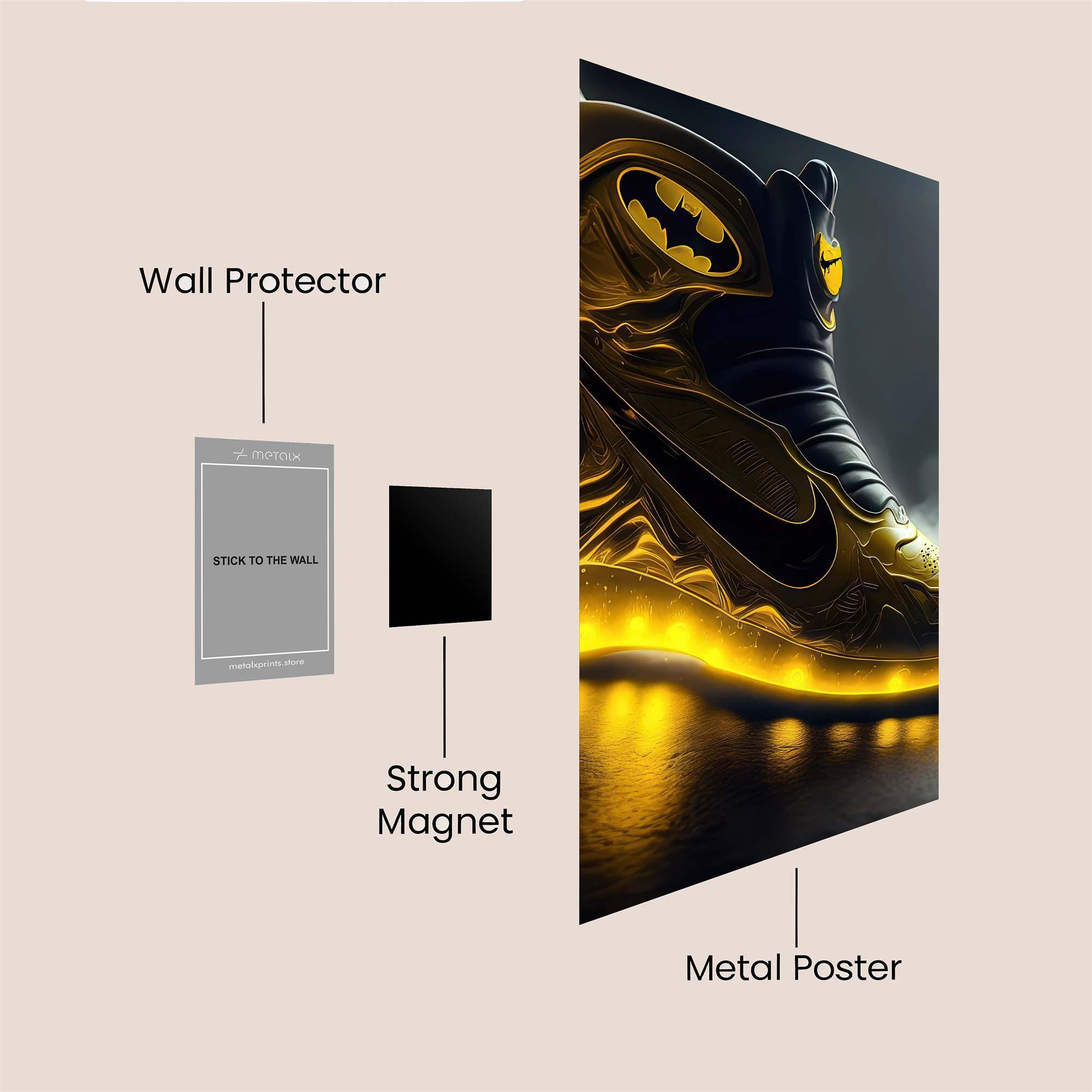 Batman Glow Safe Wall Magnetic / M