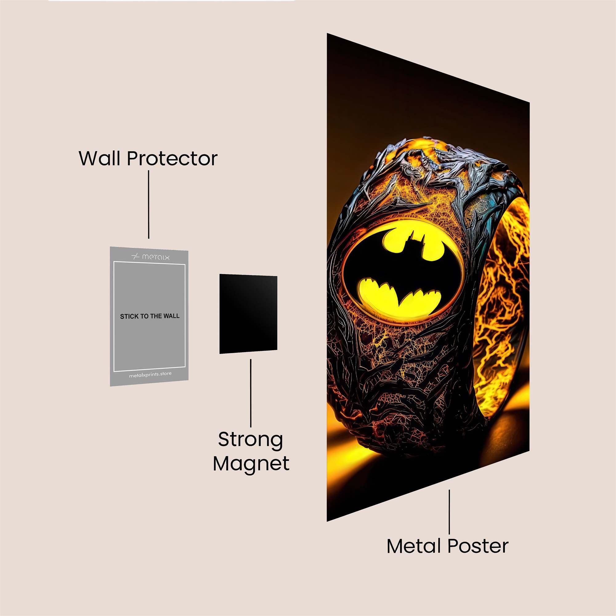 Batman Blaze Safe Wall Magnetic / M