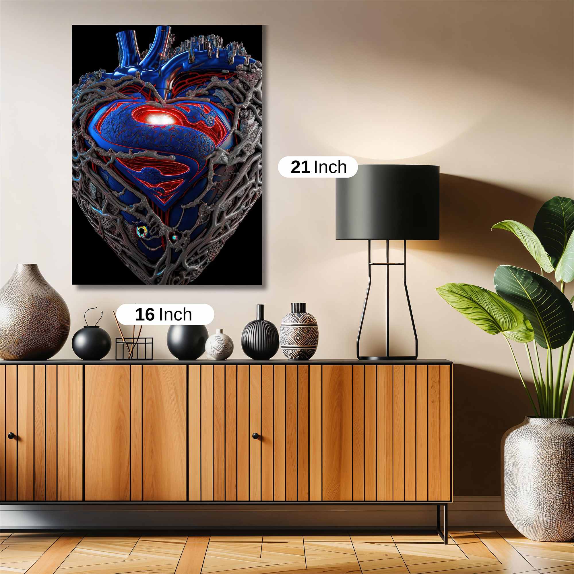 Superheroic Heart Safe Wall Magnetic / M