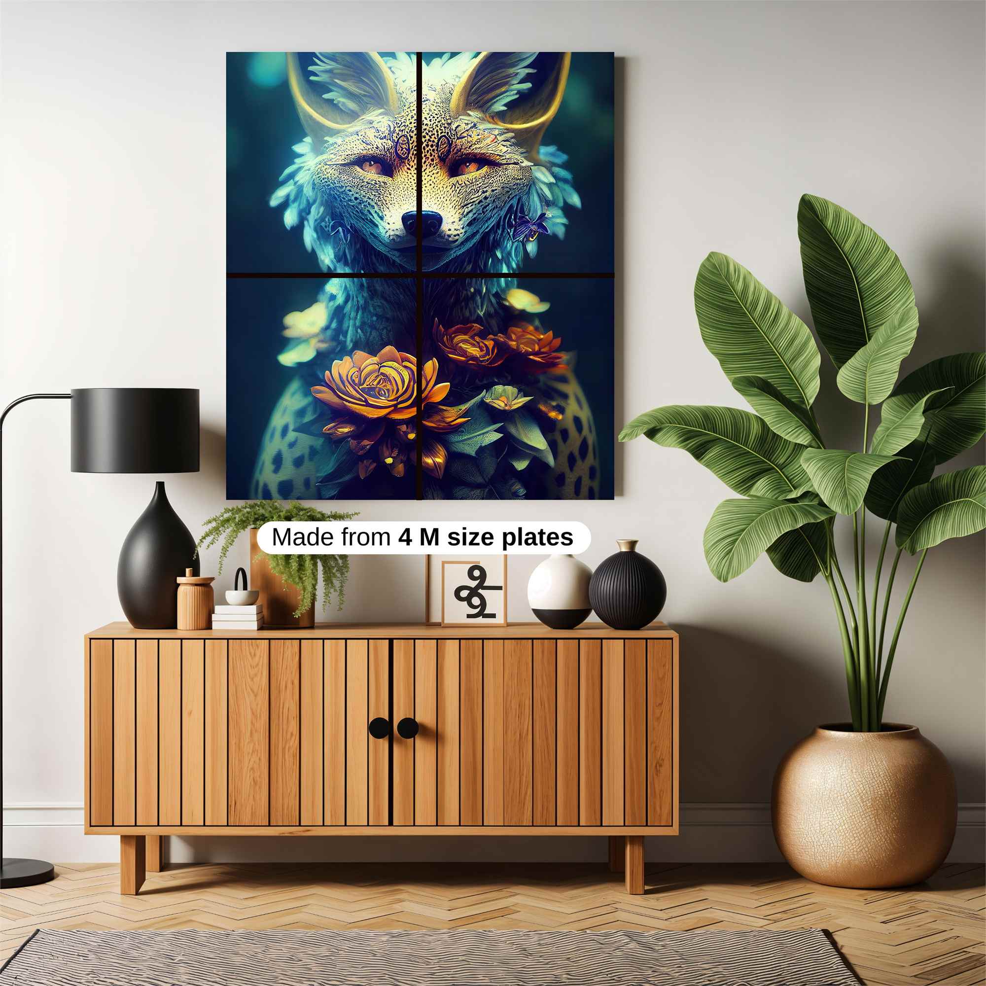 Floral Fox Safe Wall Magnetic / M
