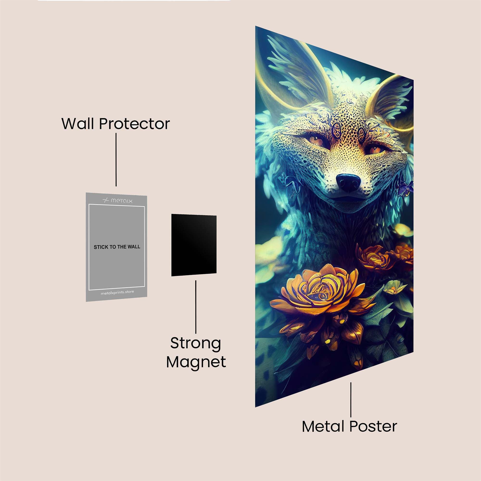 Floral Fox Safe Wall Magnetic / M