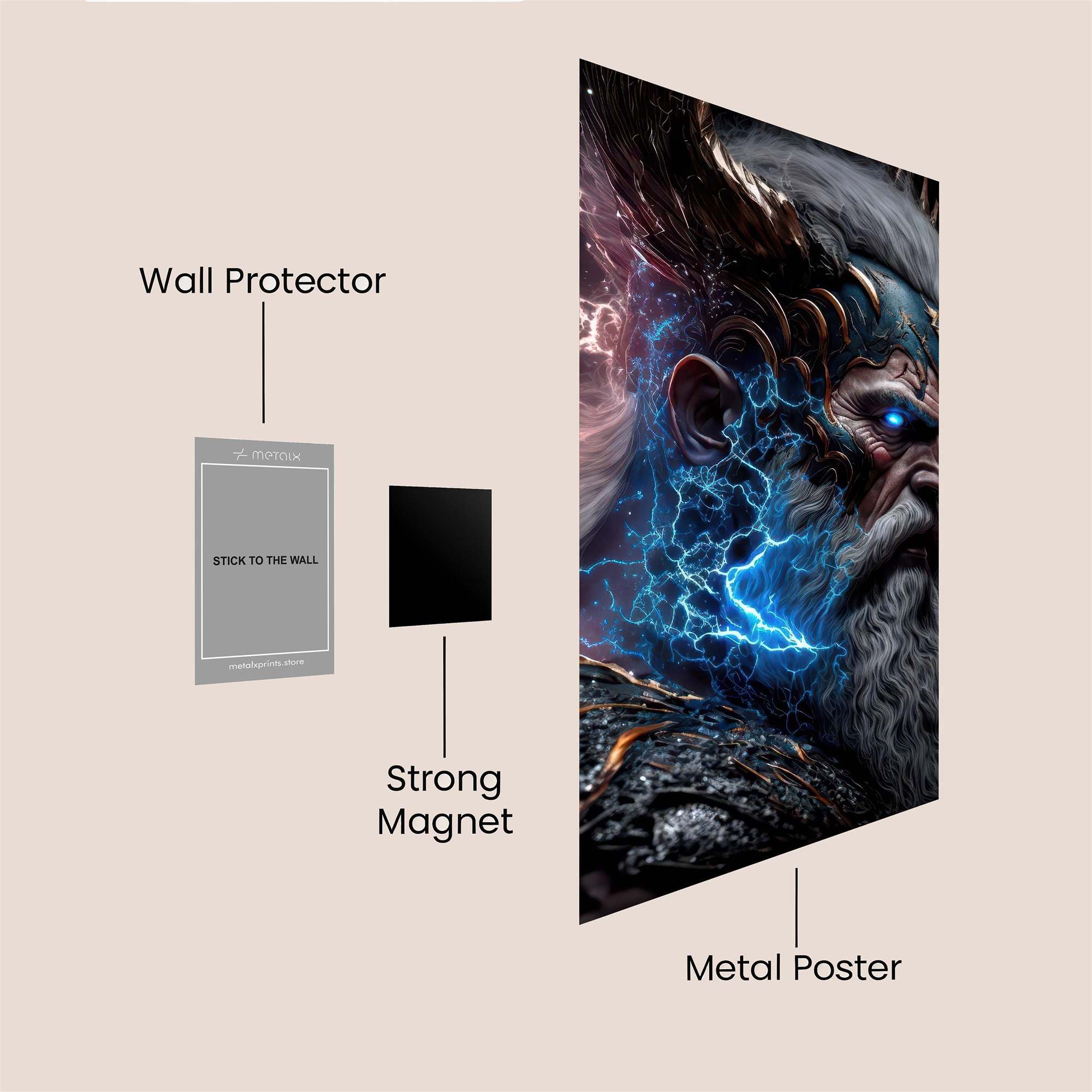 Zeus Electrifying Safe Wall Magnetic / M