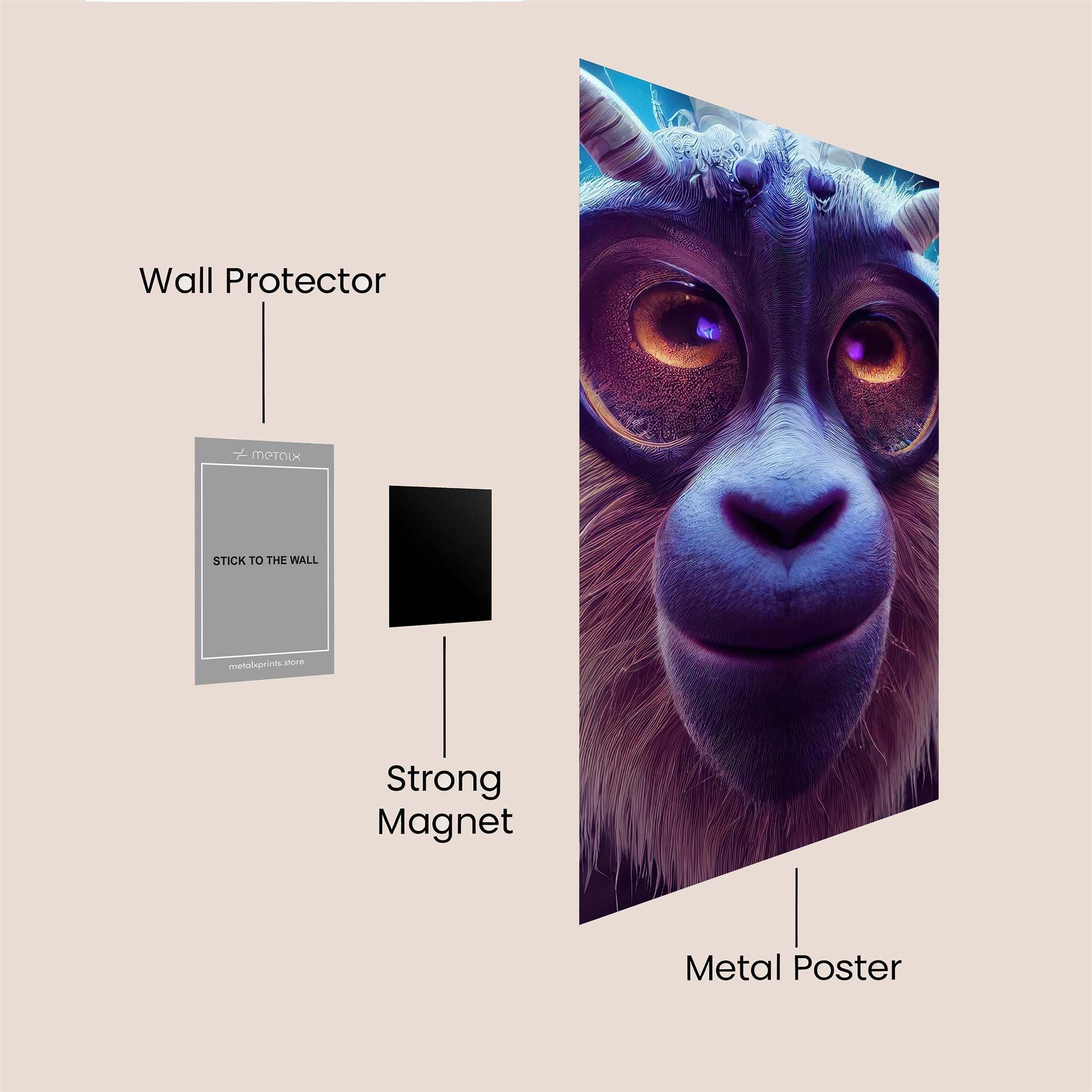 Goat Gaze Safe Wall Magnetic / M