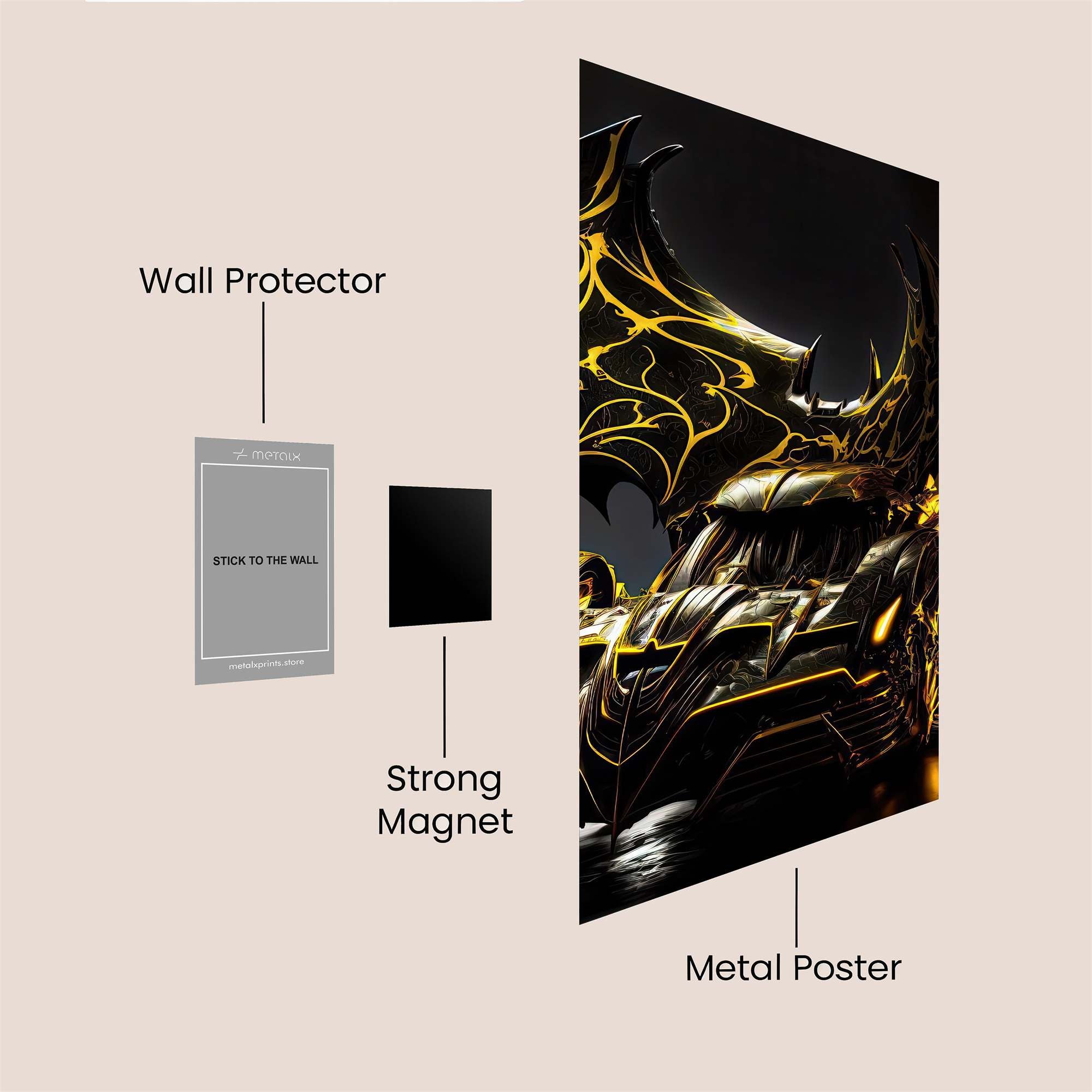 Batmobile Sinister Safe Wall Magnetic / M