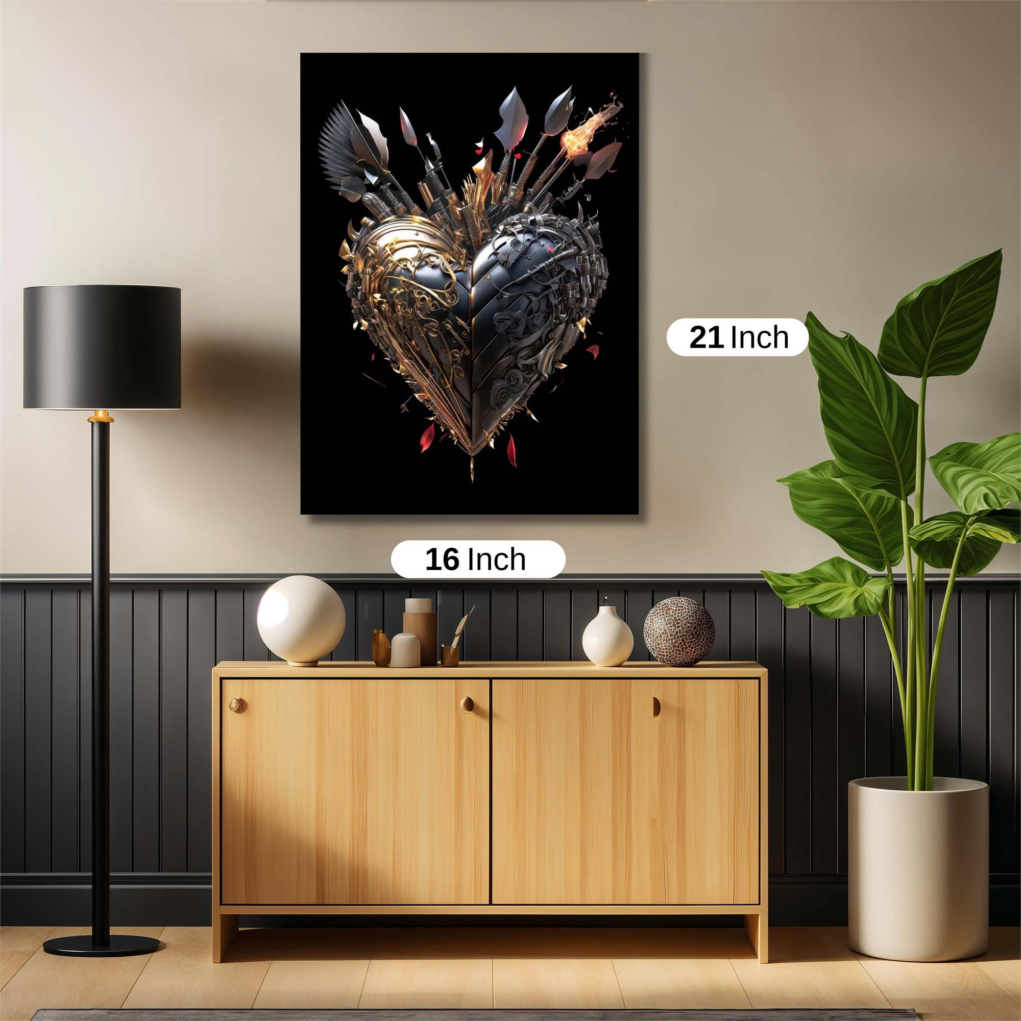 Heart Shattered Safe Wall Magnetic / M