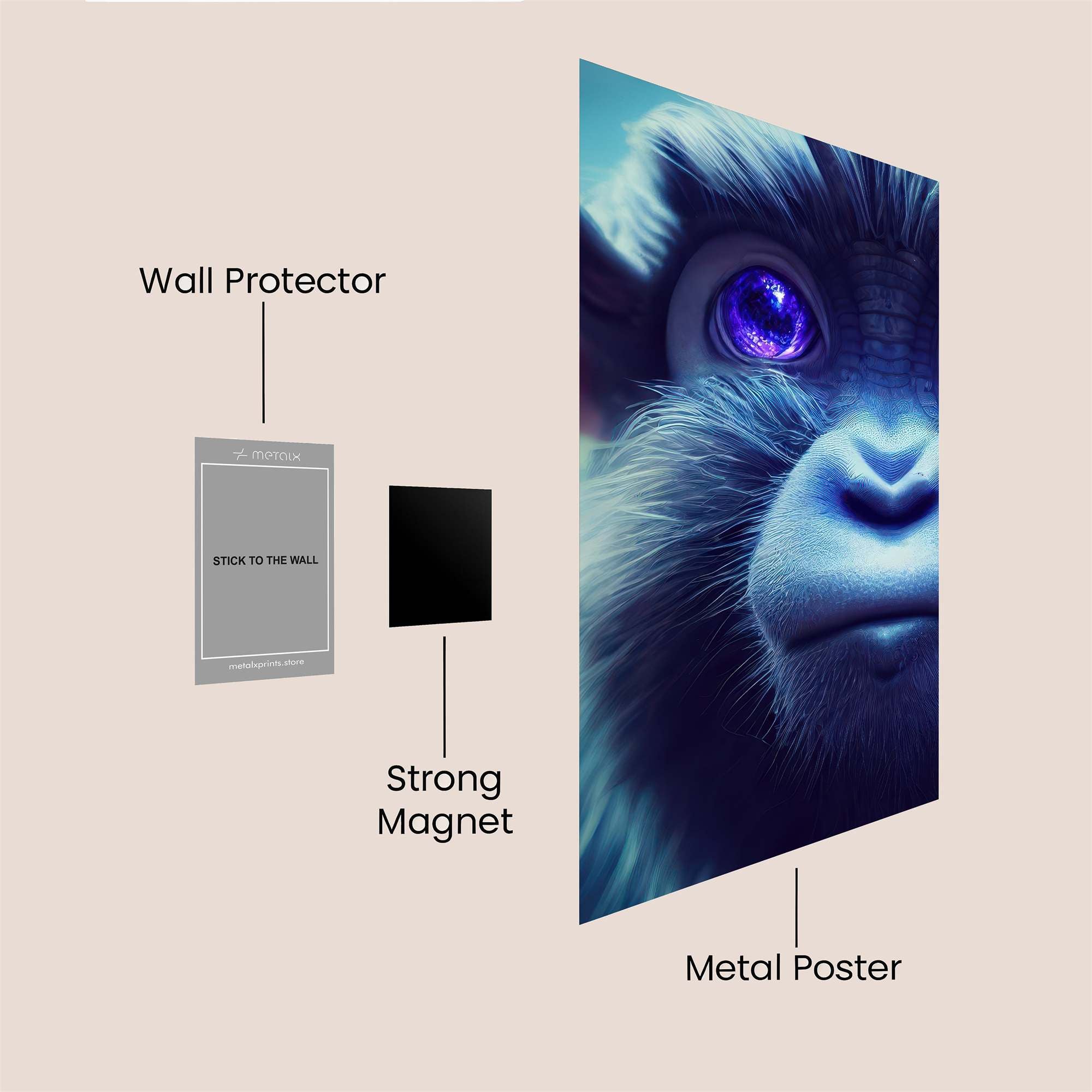 Mystic Monkey Safe Wall Magnetic / M