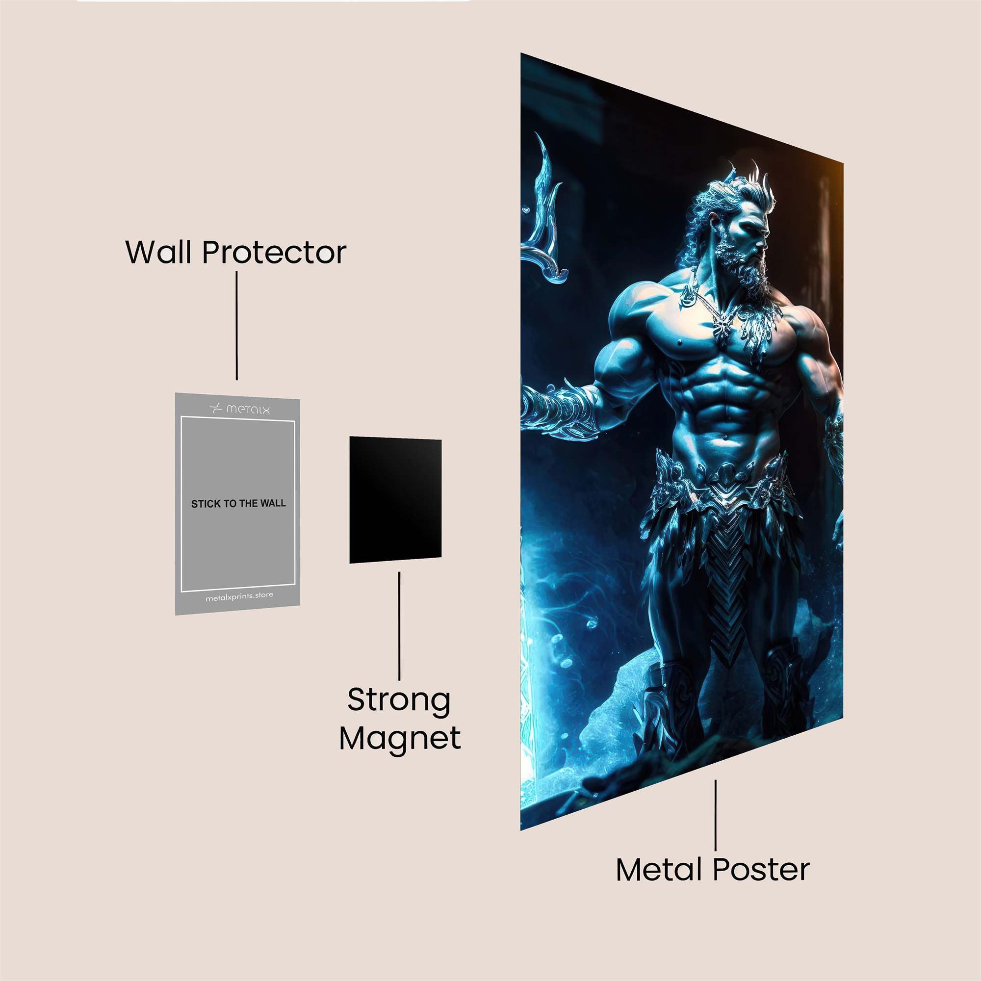 Poseidon Majestic Safe Wall Magnetic / M