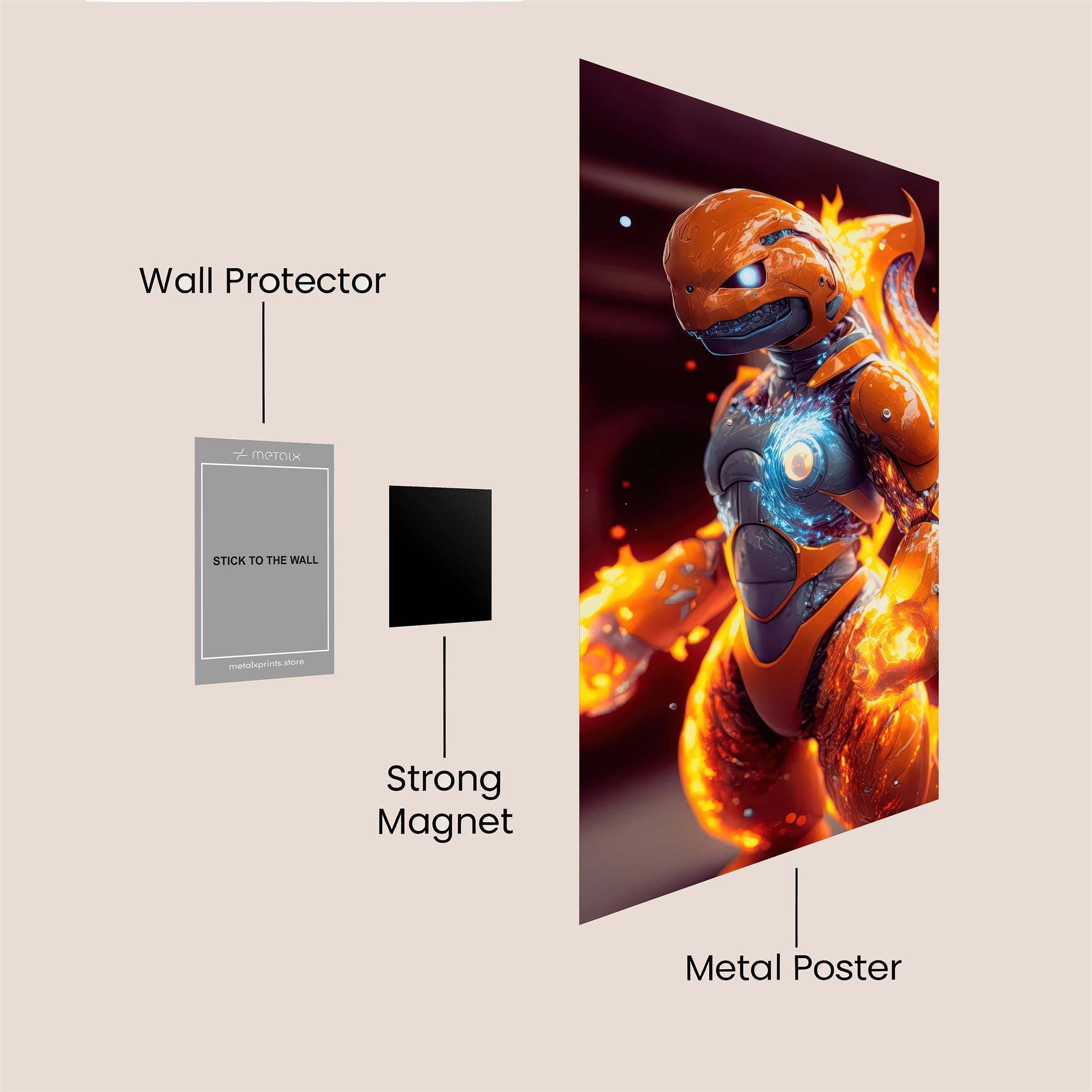 Inferno Rage Safe Wall Magnetic / M