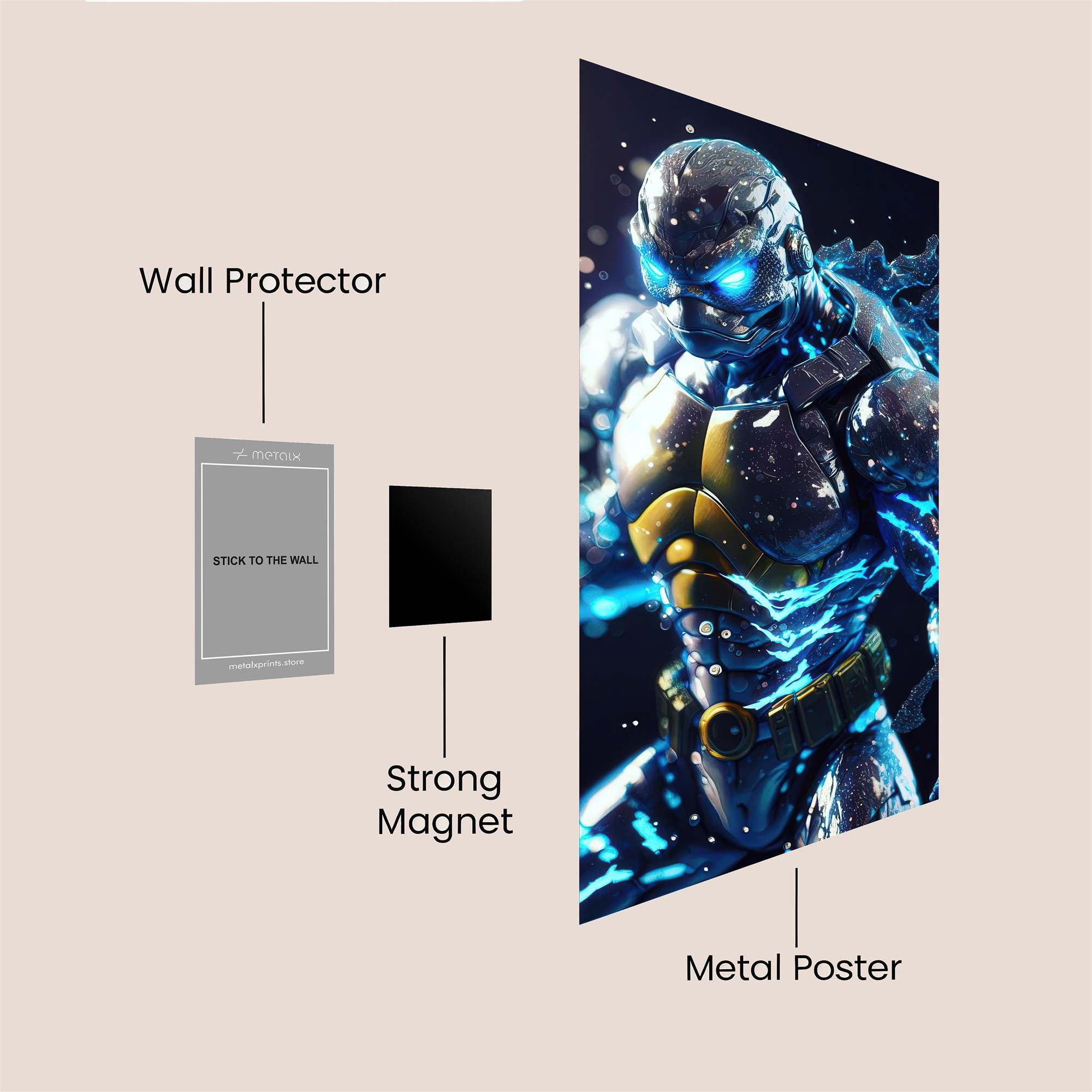 Cyborg Unleashed Safe Wall Magnetic / M