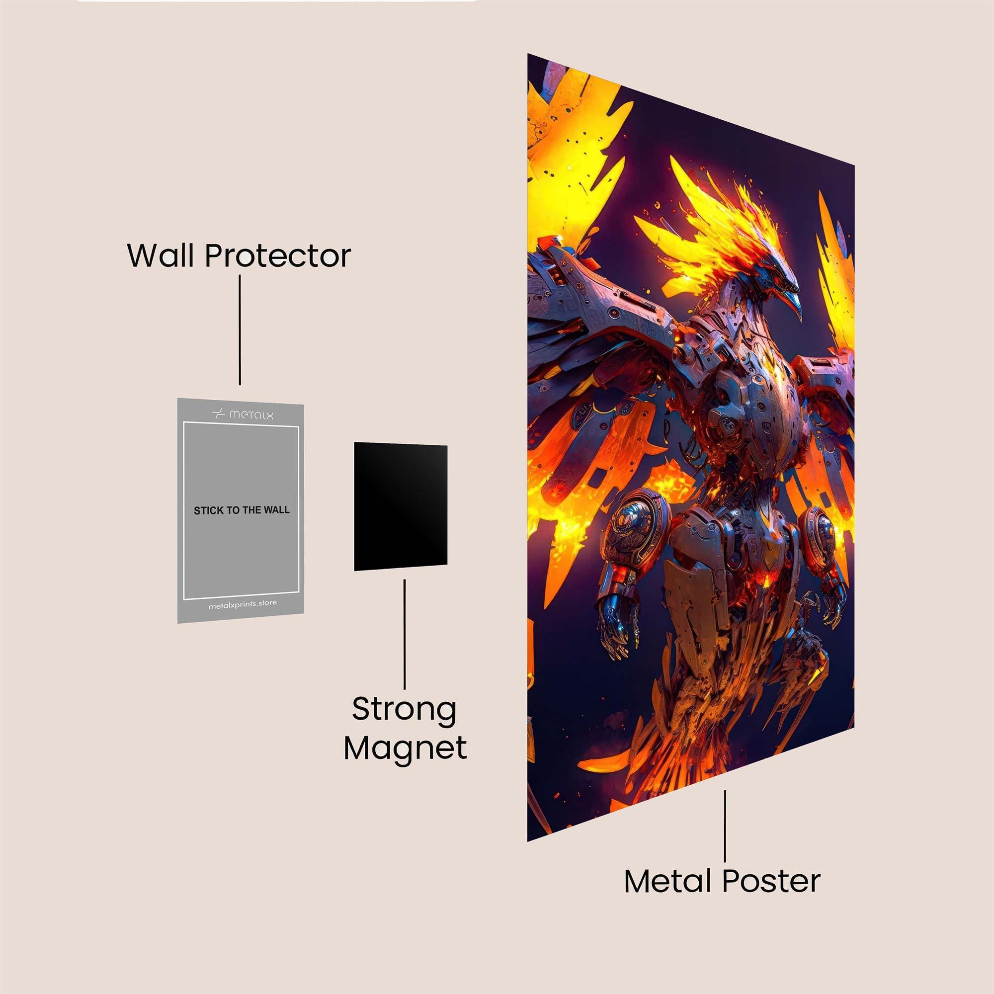 Phoenix Blaze Safe Wall Magnetic / M