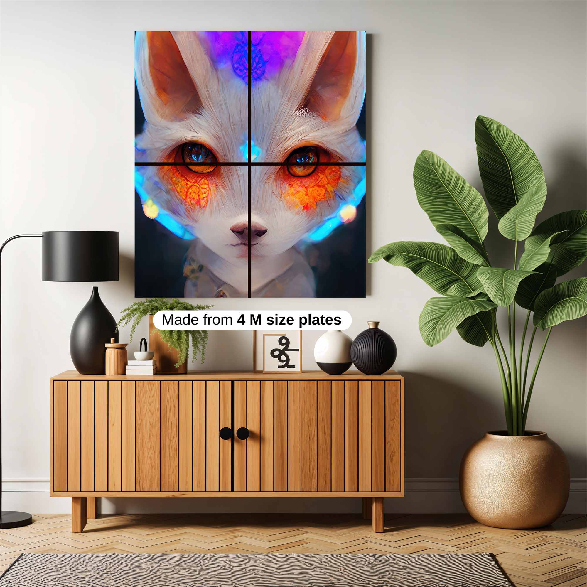 Neon Fox Safe Wall Magnetic / M