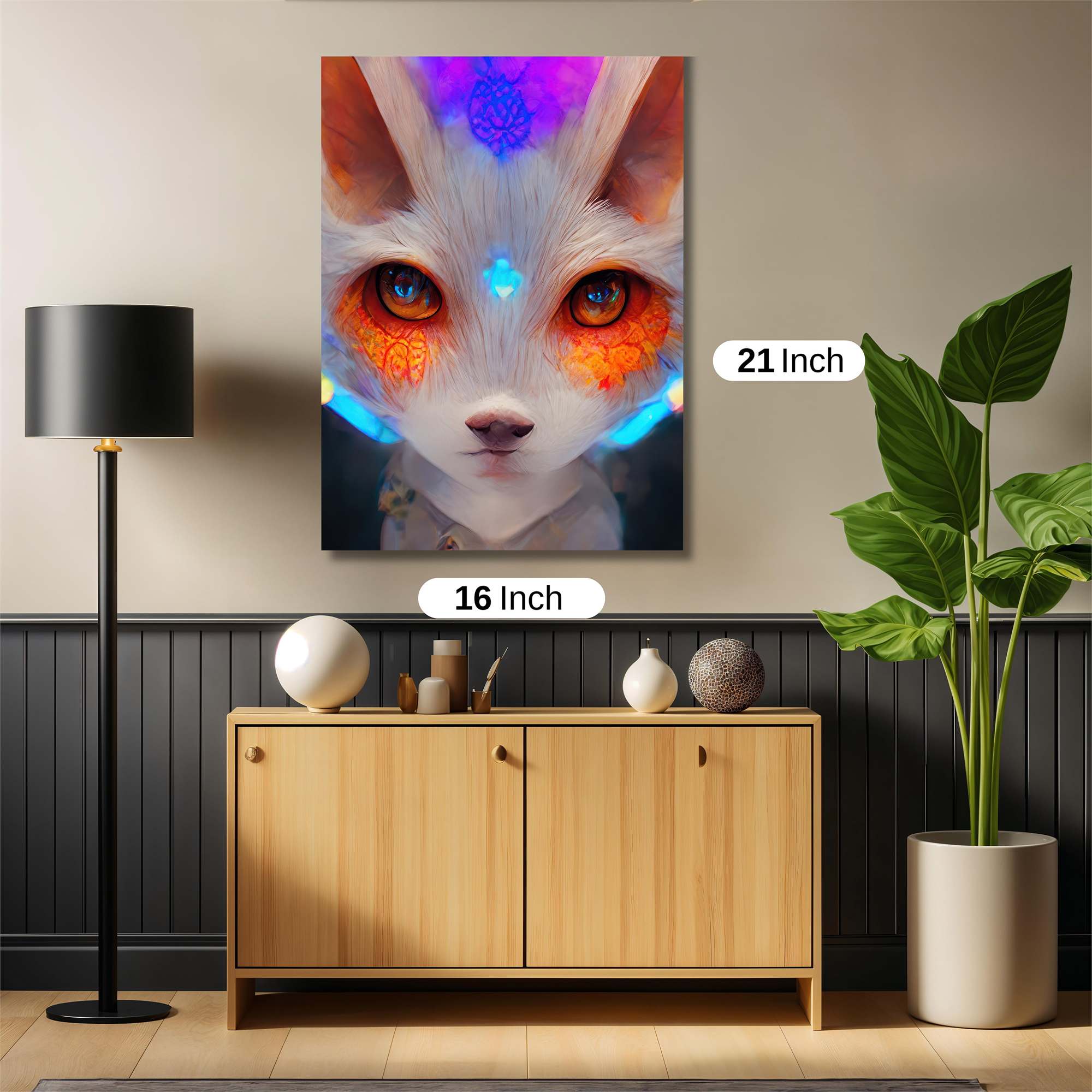 Neon Fox Safe Wall Magnetic / M
