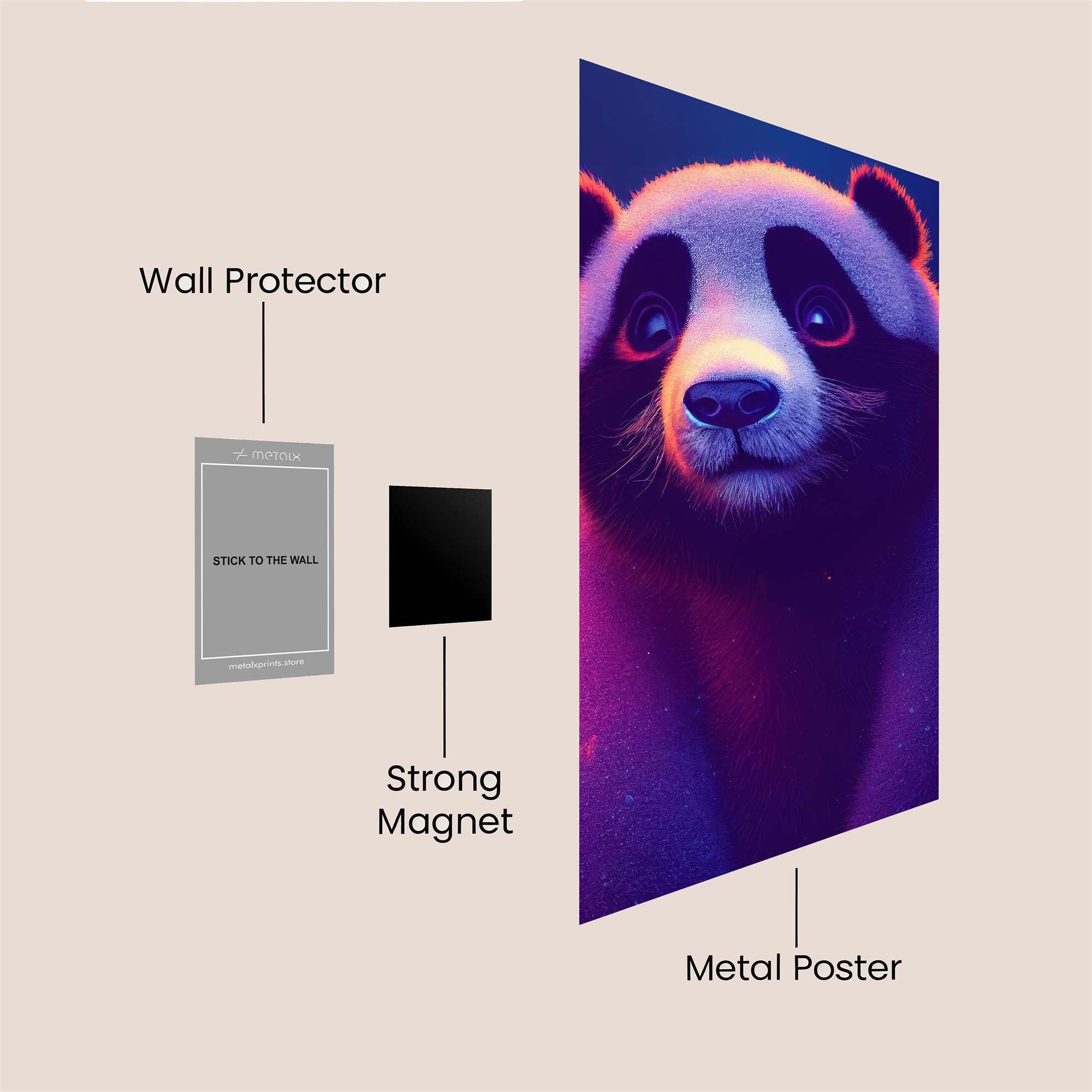 Panda Glow Safe Wall Magnetic / M