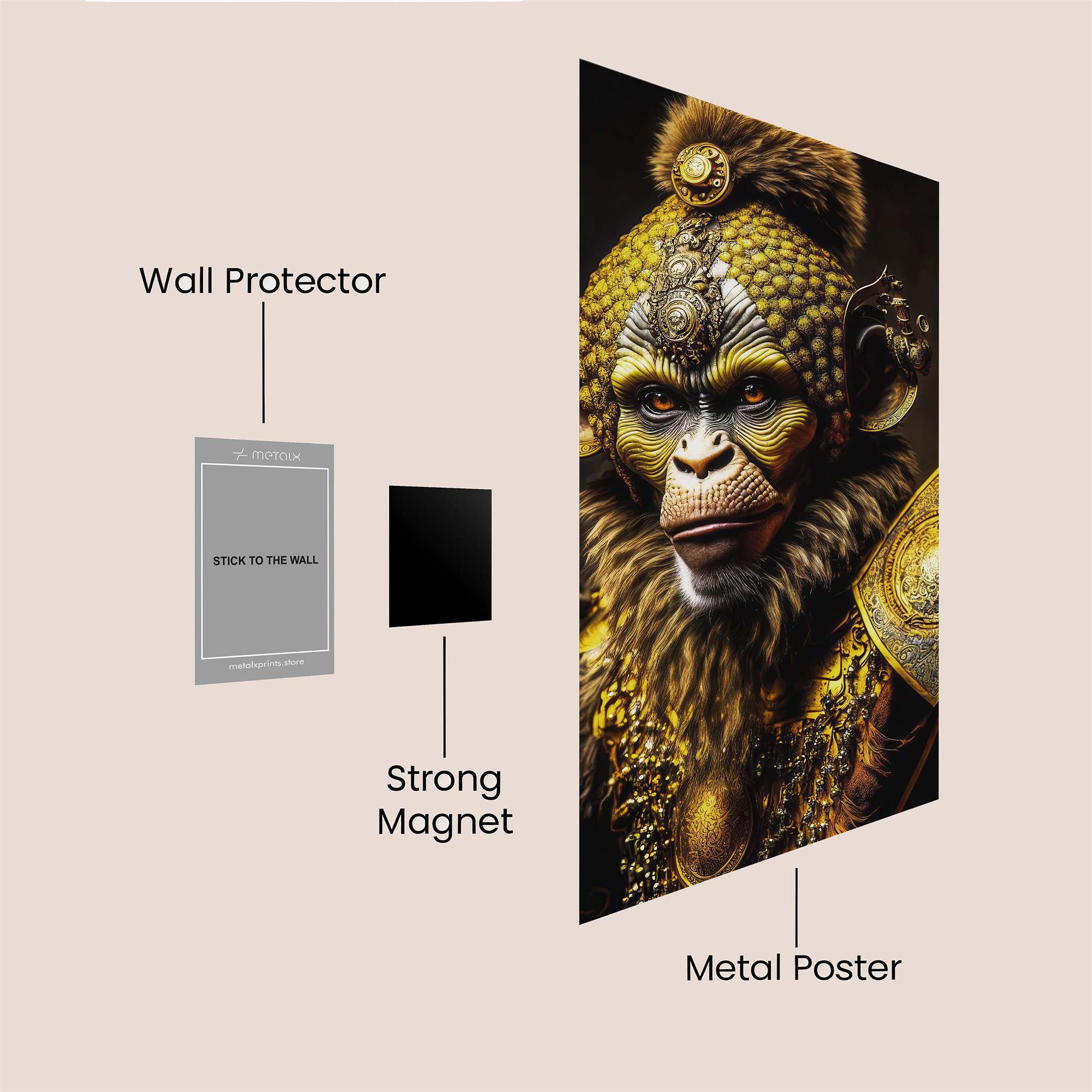 Monkey Regal Safe Wall Magnetic / M