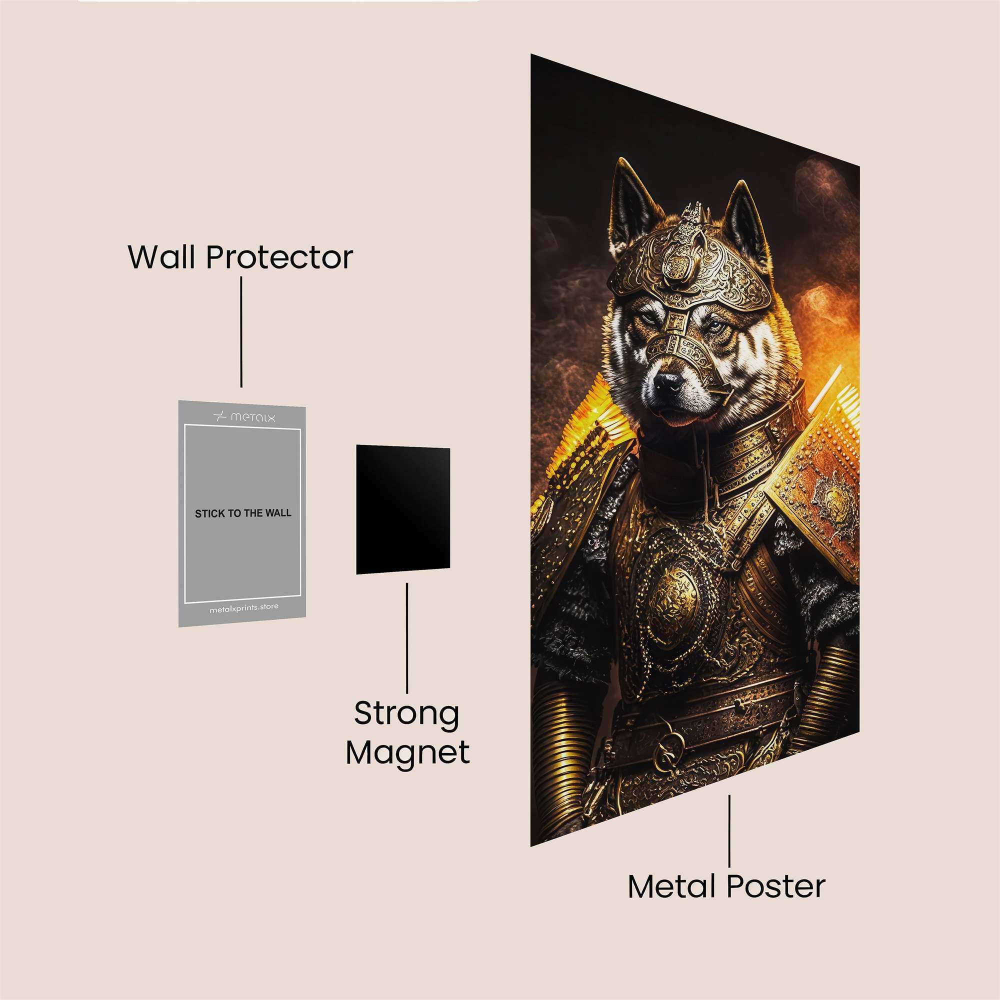Warrior Wolf Safe Wall Magnetic / M