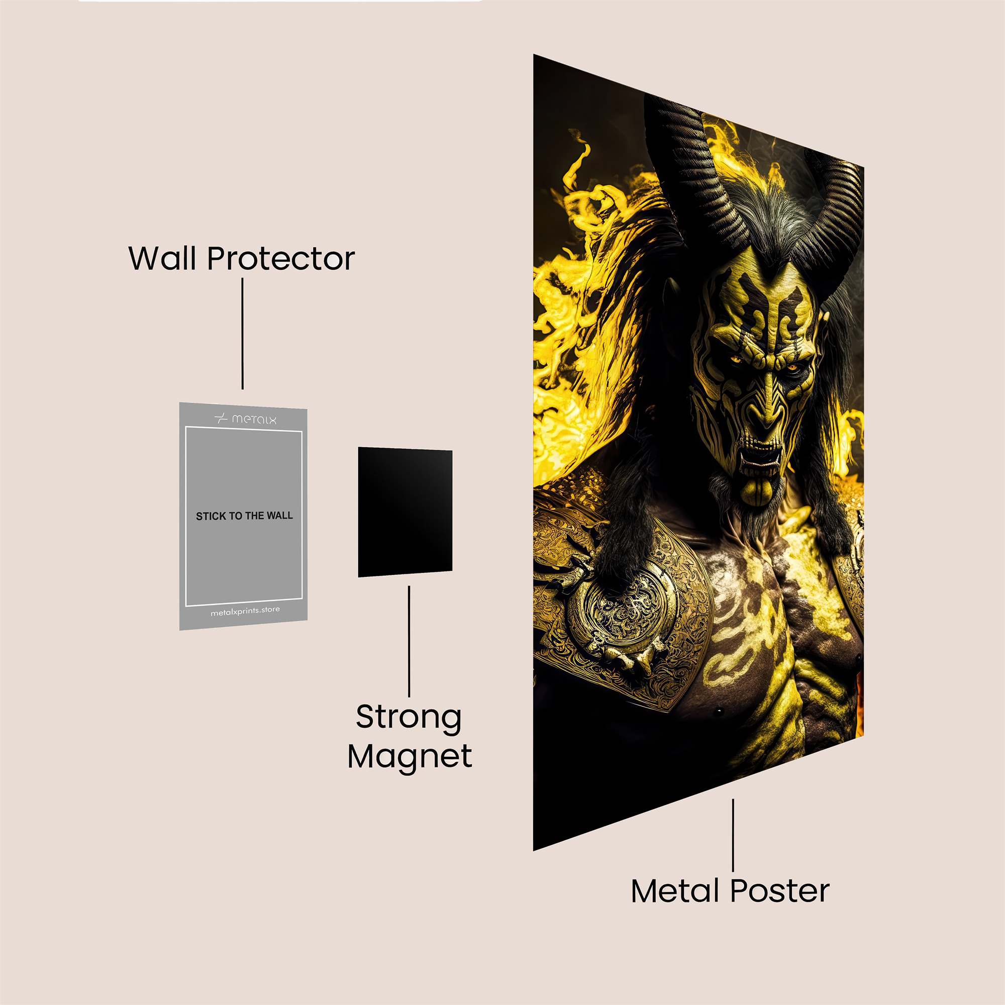 Demon Unleashed Safe Wall Magnetic / M