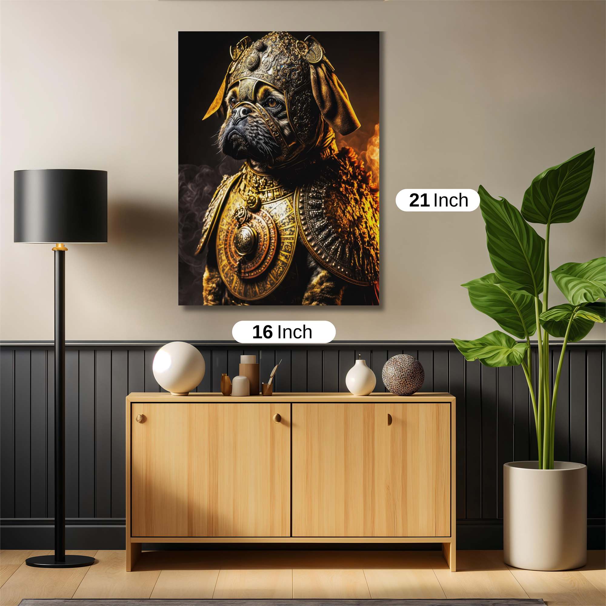 Pug Warrior Safe Wall Magnetic / M